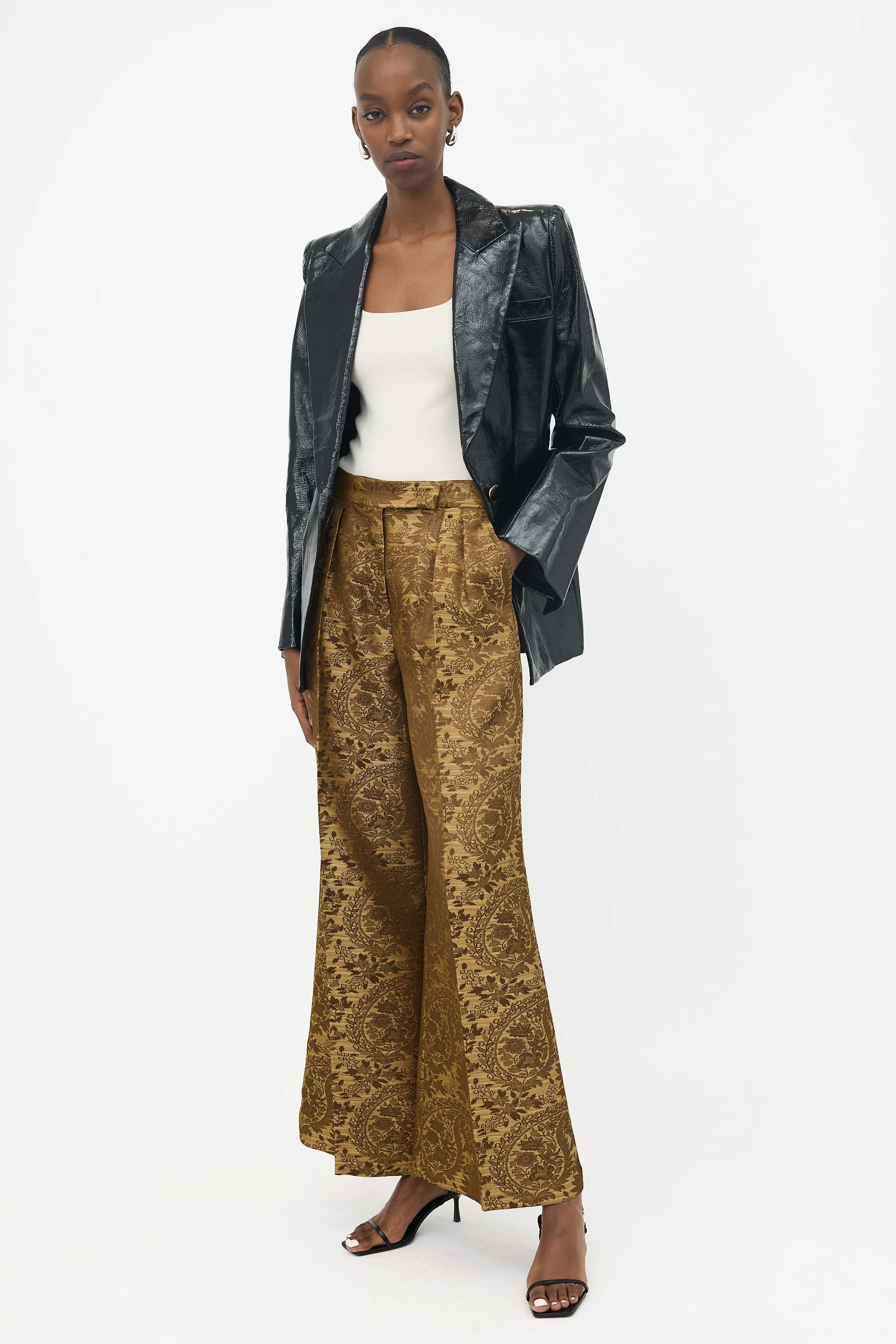 Floral Jacquard Wide Leg Trouser sold by VSP Consignment product image thumbnail 2