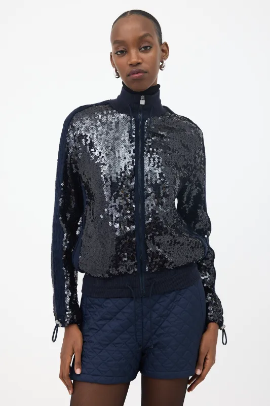 2008 Knit Sequin Bomber Jacket made by Chanel