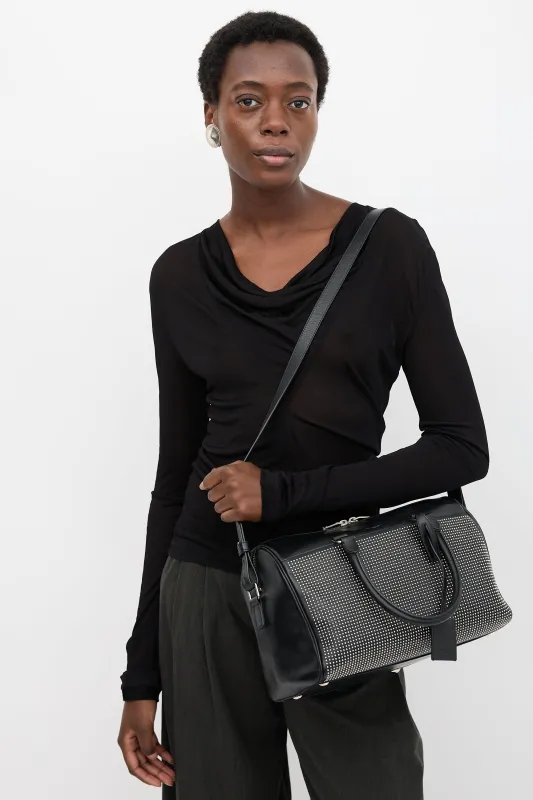 Leather Studded Classic Duffle 6 Bag made by Yves Saint Laurent