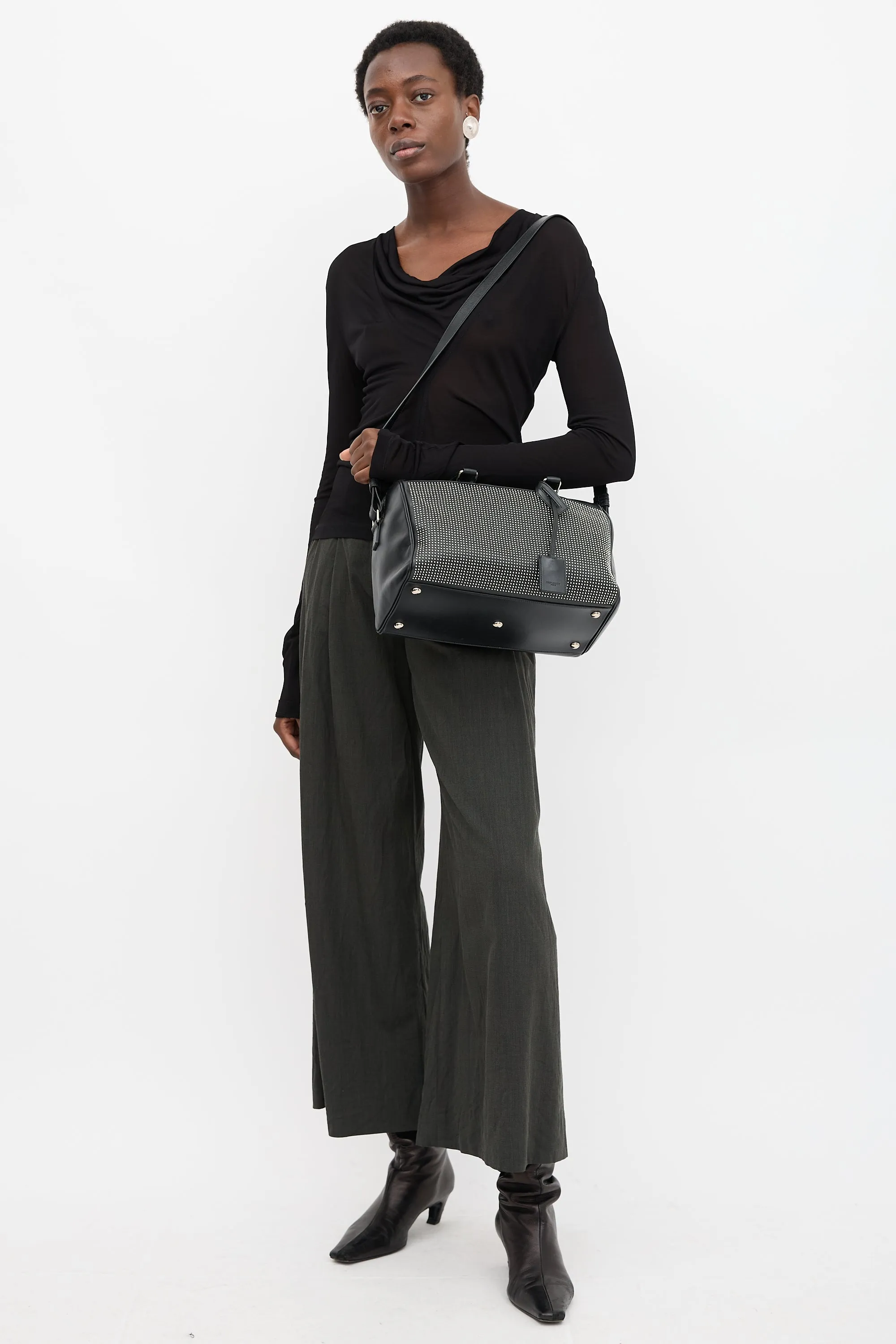 Leather Studded Classic Duffle 6 Bag sold by VSP Consignment product image thumbnail 5