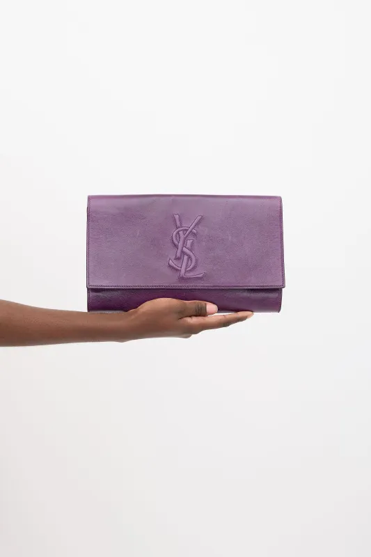 Leather Belle Du Jour Logo Clutch sold by VSP Consignment