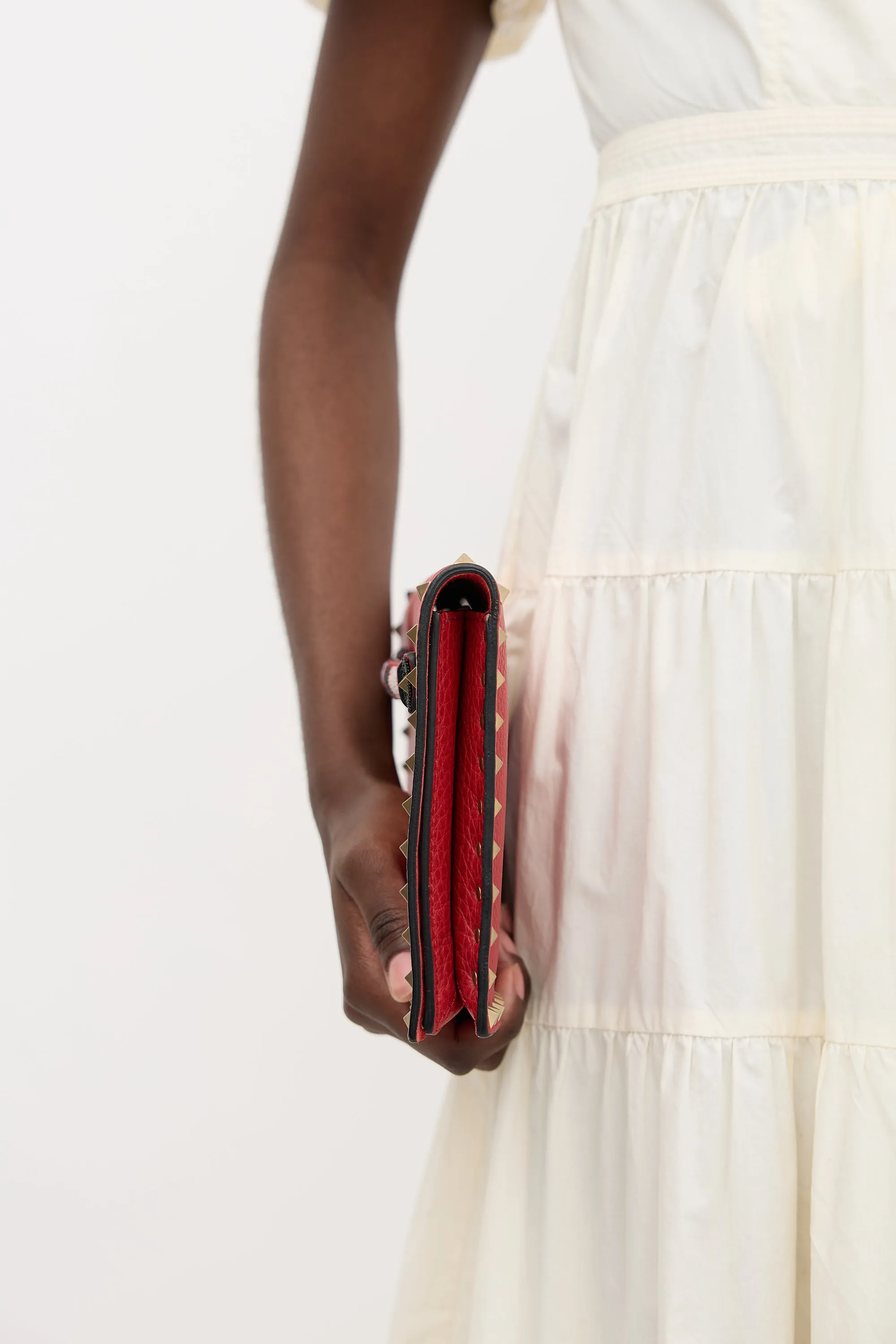 Leather Rockstud Wristlet Clutch sold by VSP Consignment product image thumbnail 5