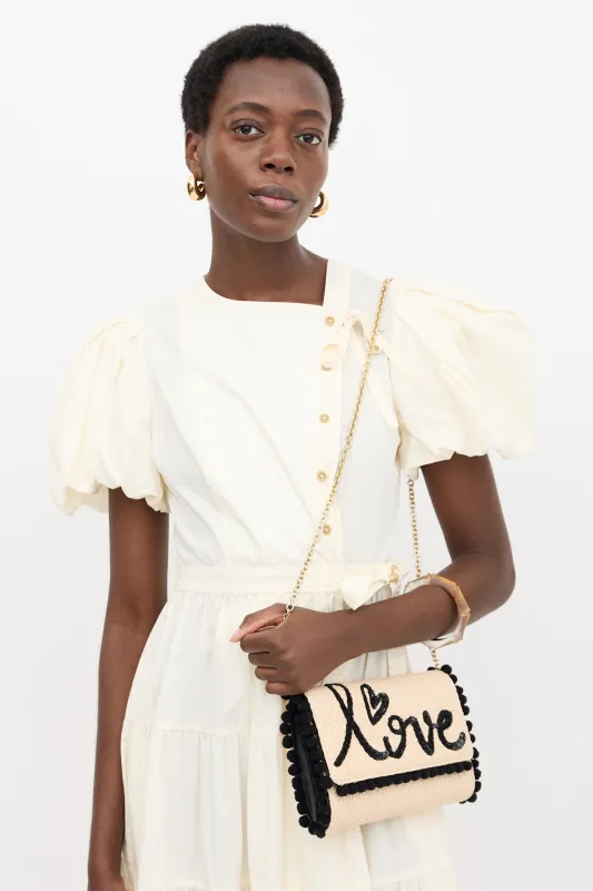 Raffia Embellished Love Bag made by Dolce & Gabanna