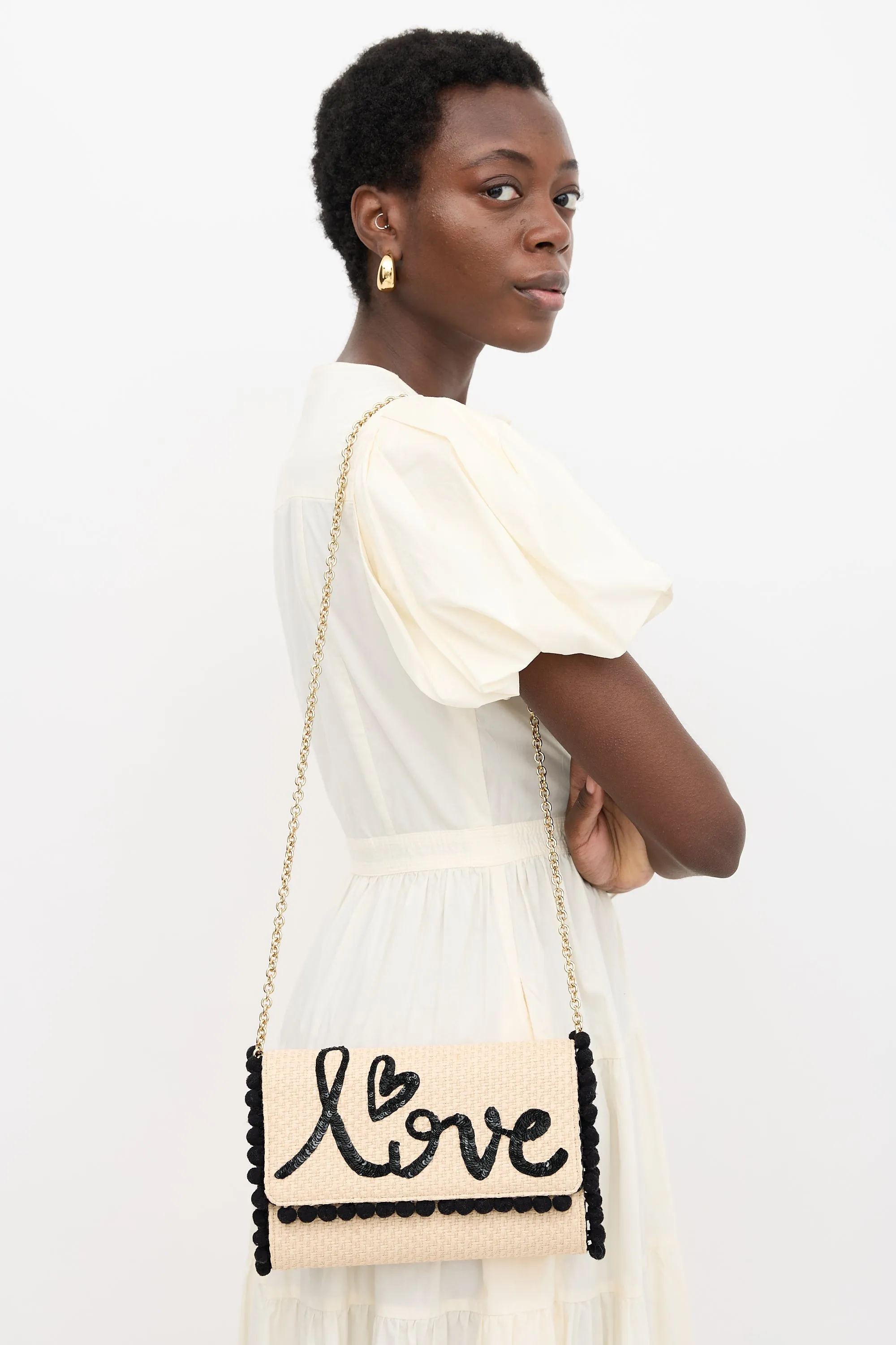 Raffia Embellished Love Bag sold by VSP Consignment product image thumbnail 5