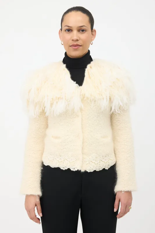 Mohair & Wool Boucle Knit Cardigan sold by VSP Consignment