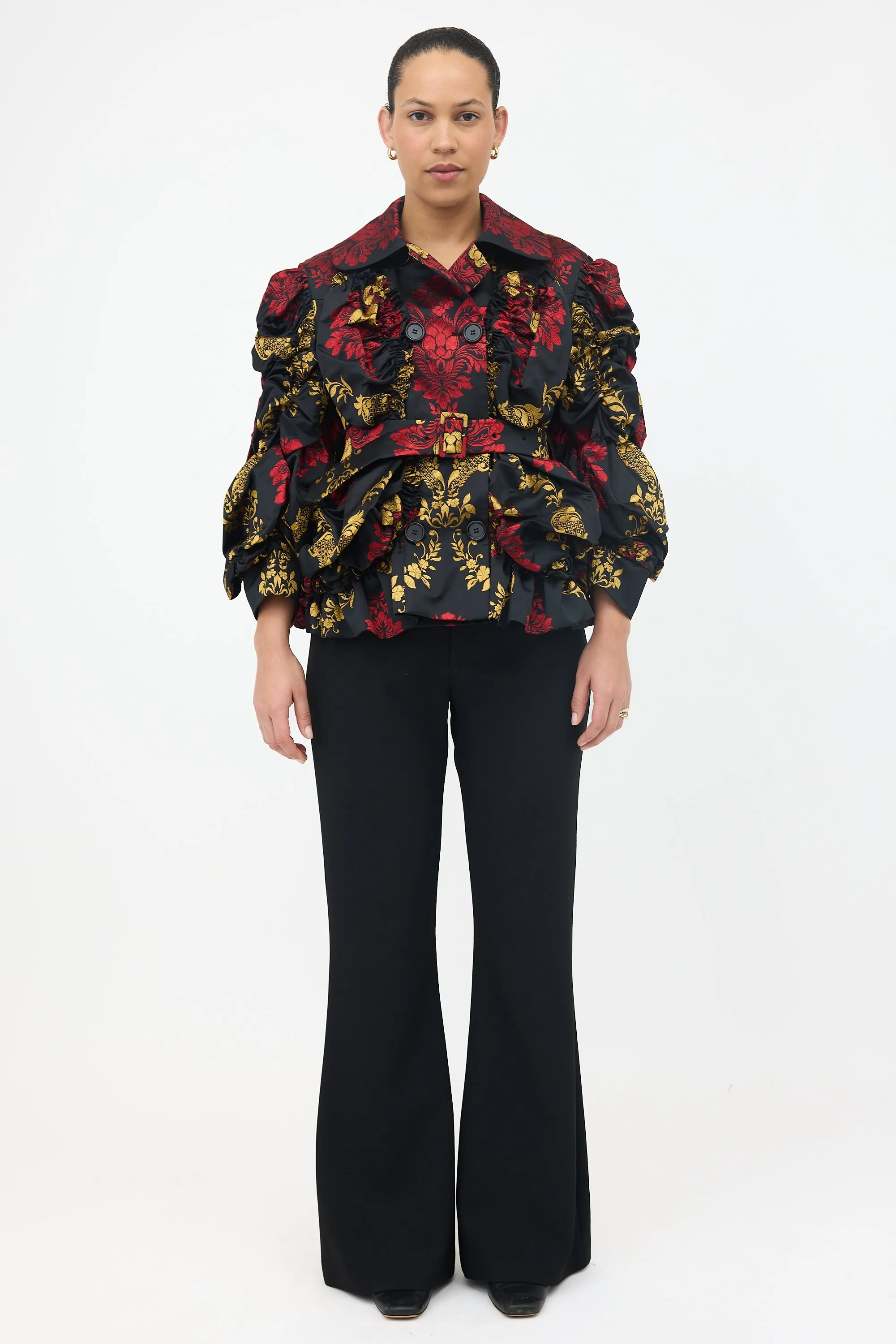 FW 2019 Ruched Jacquard Jacket sold by VSP Consignment product image thumbnail 2