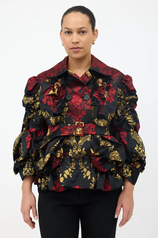 FW 2019 Ruched Jacquard Jacket sold by VSP Consignment