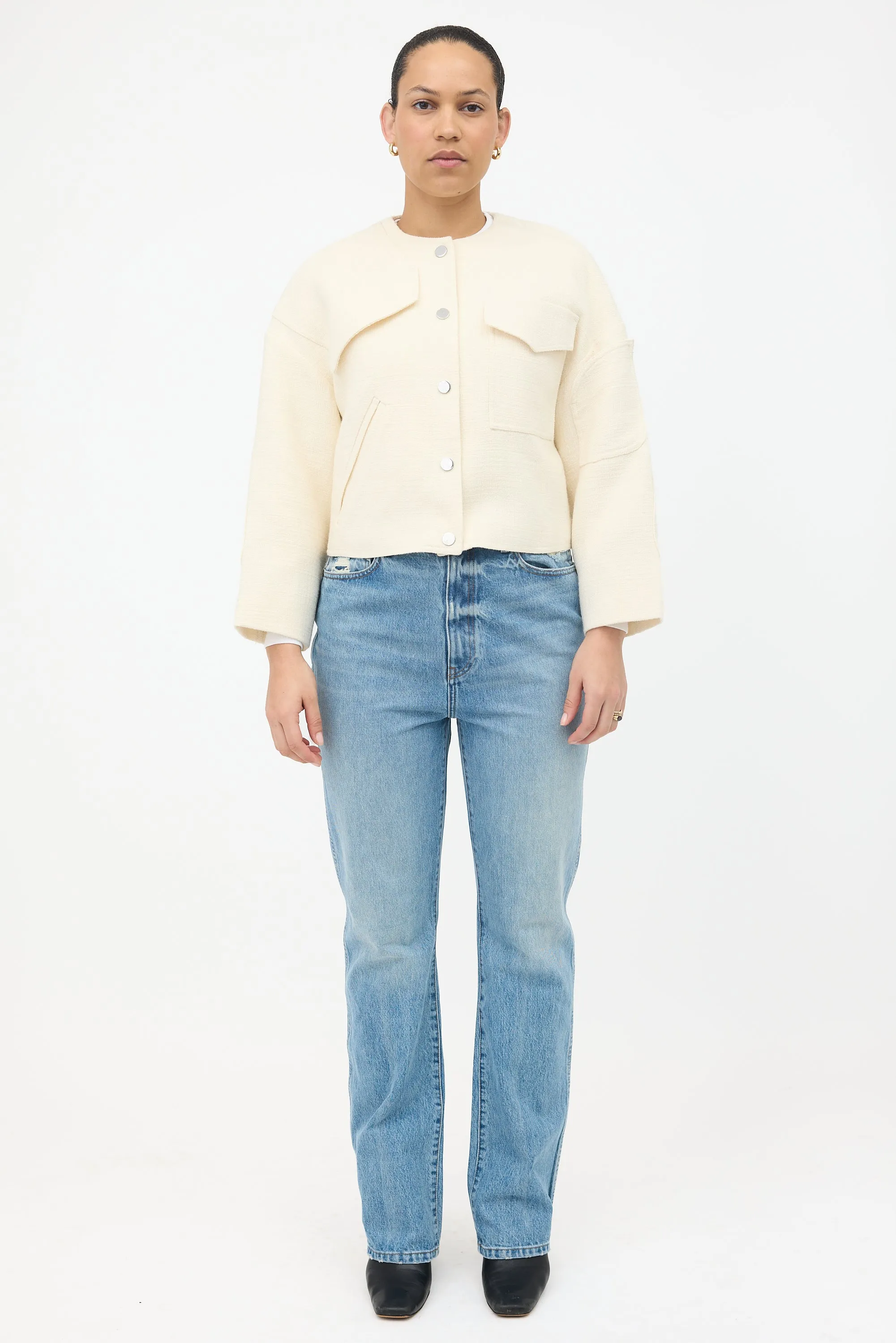Wool Asymmetrical Boxy Jacket sold by VSP Consignment product image thumbnail 2