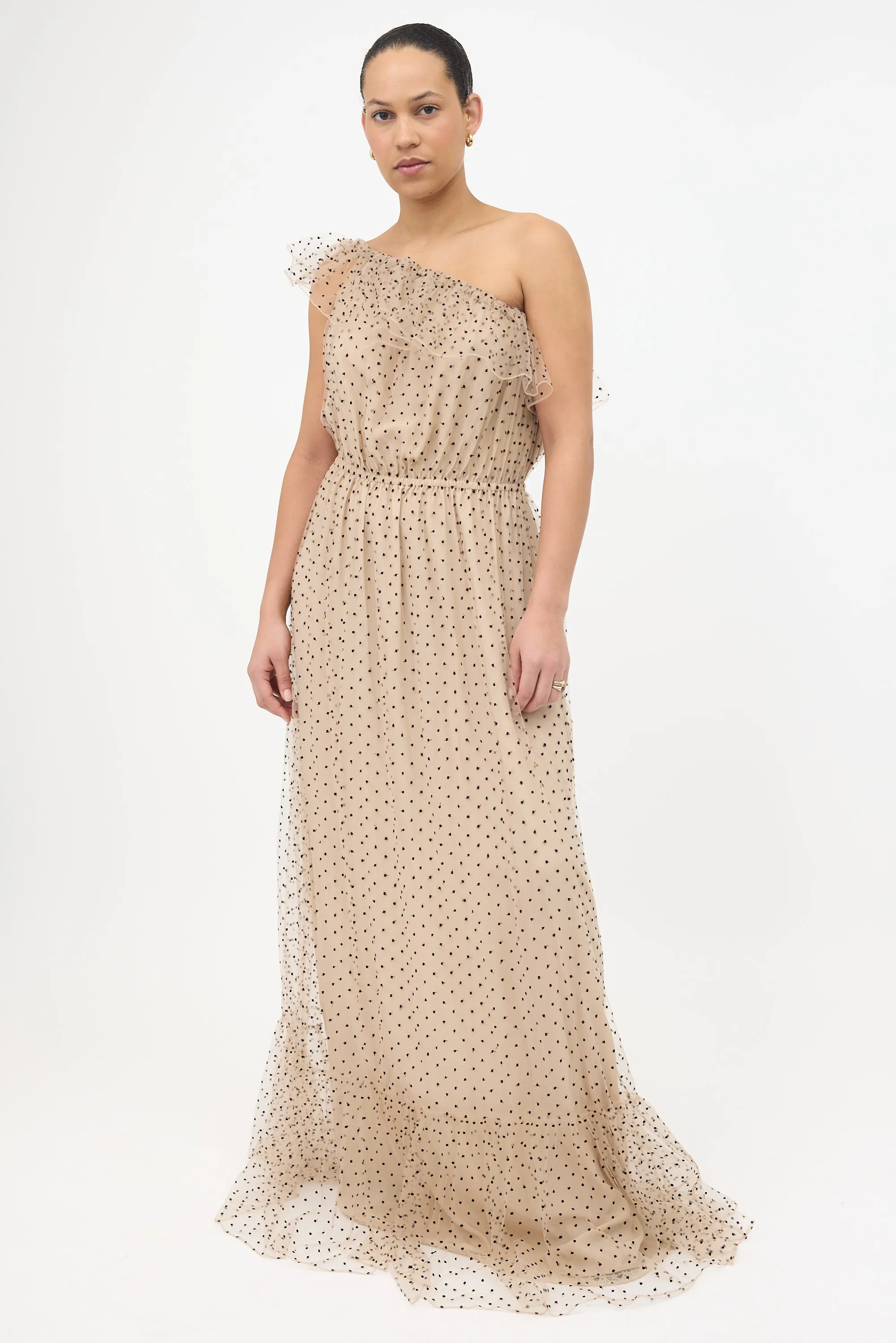 Tulle Swiss Dot Maxi Dress sold by VSP Consignment product image thumbnail 3