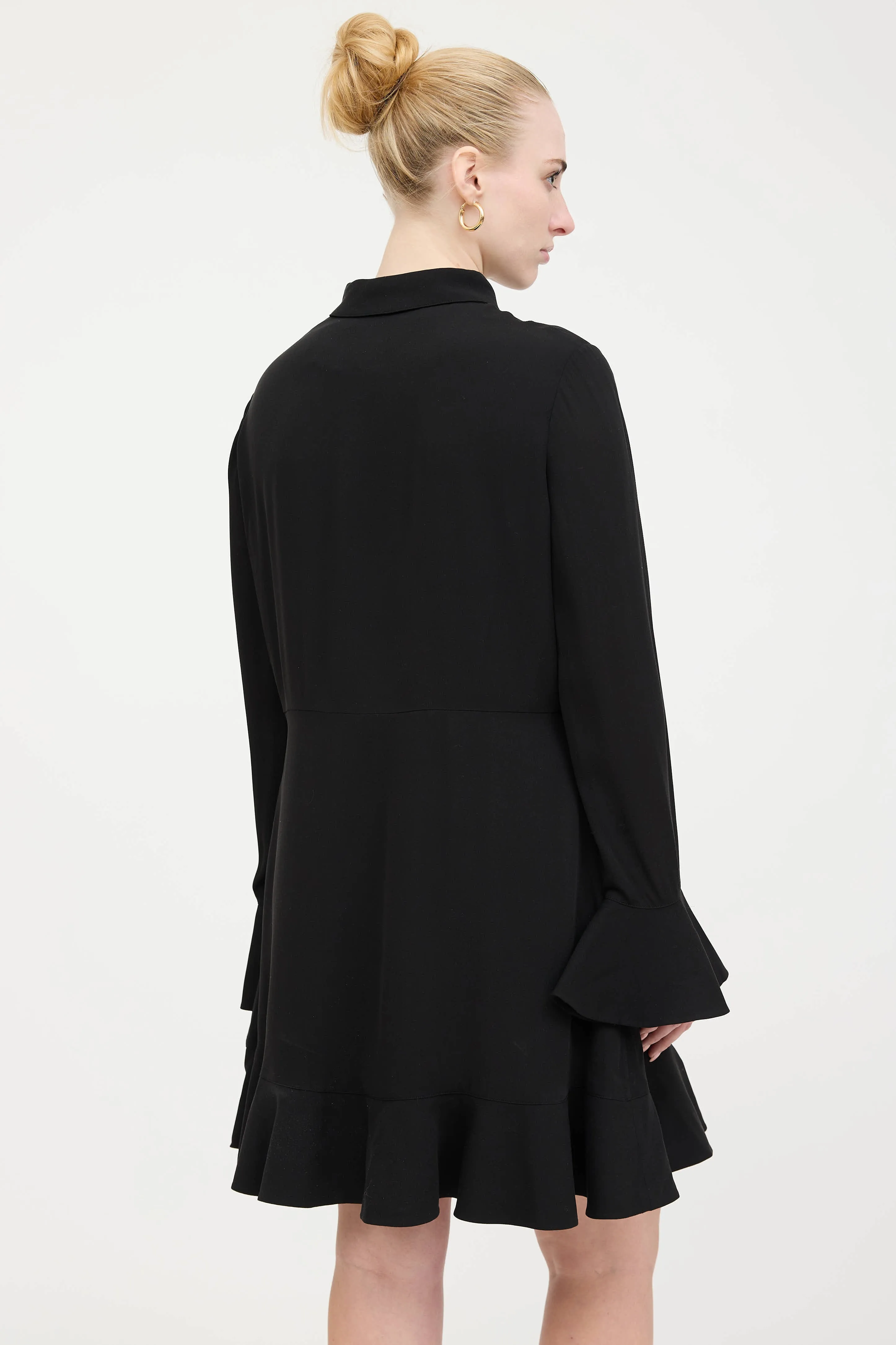 Silk Ruffle Trim Dress sold by VSP Consignment product image thumbnail 4