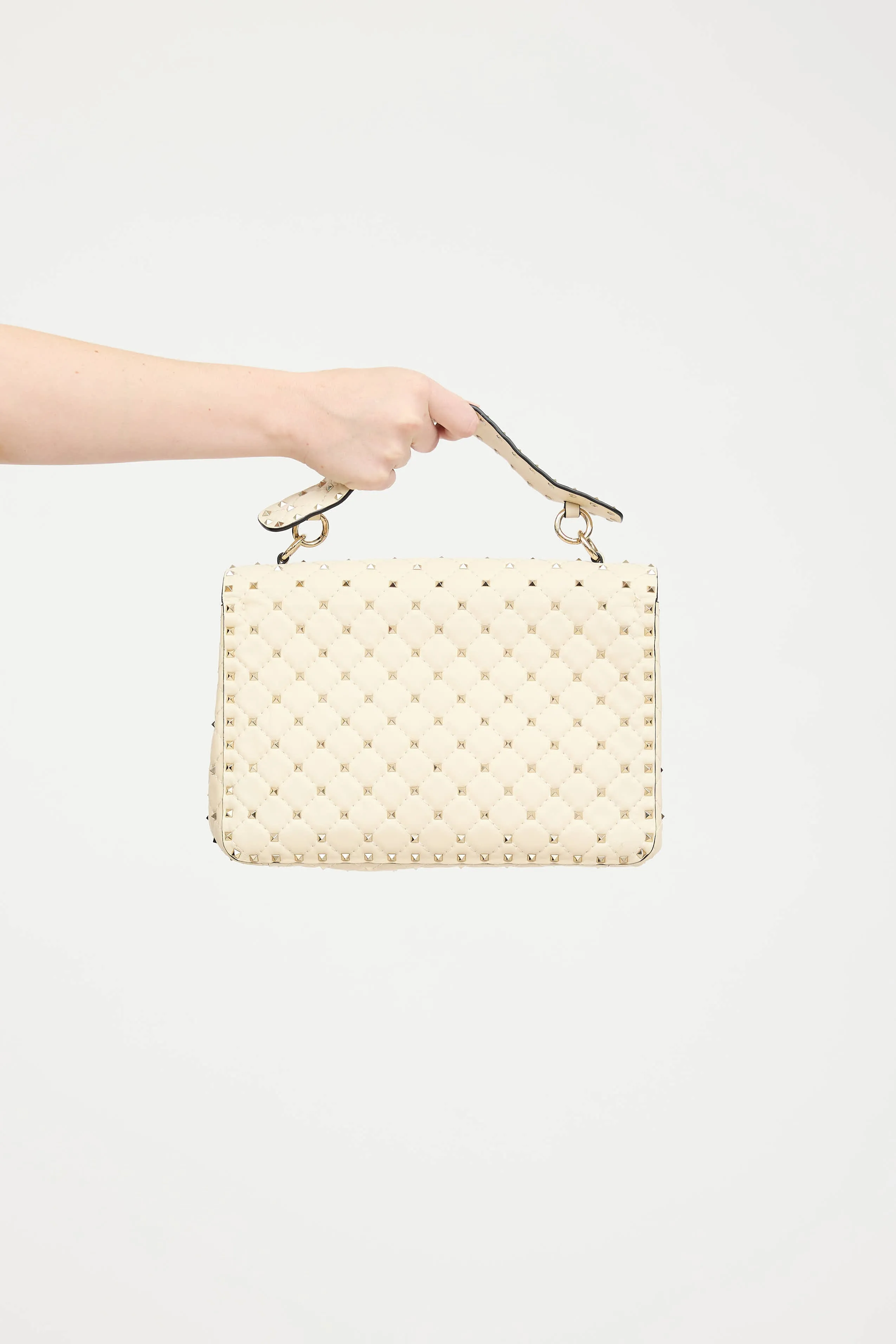 Leather Rockstud Spike Bag sold by VSP Consignment product image thumbnail 3