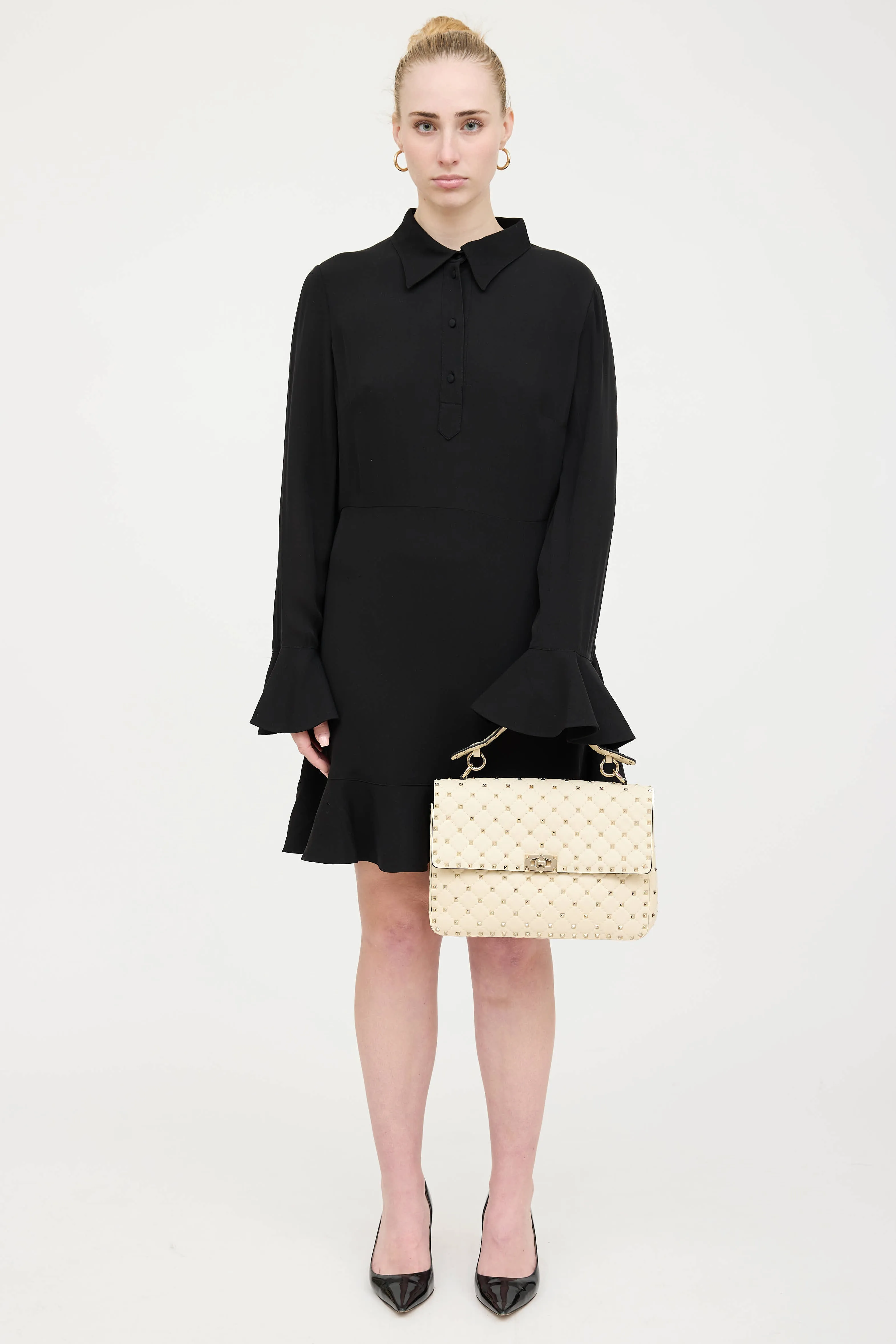 Leather Rockstud Spike Bag sold by VSP Consignment product image thumbnail 4