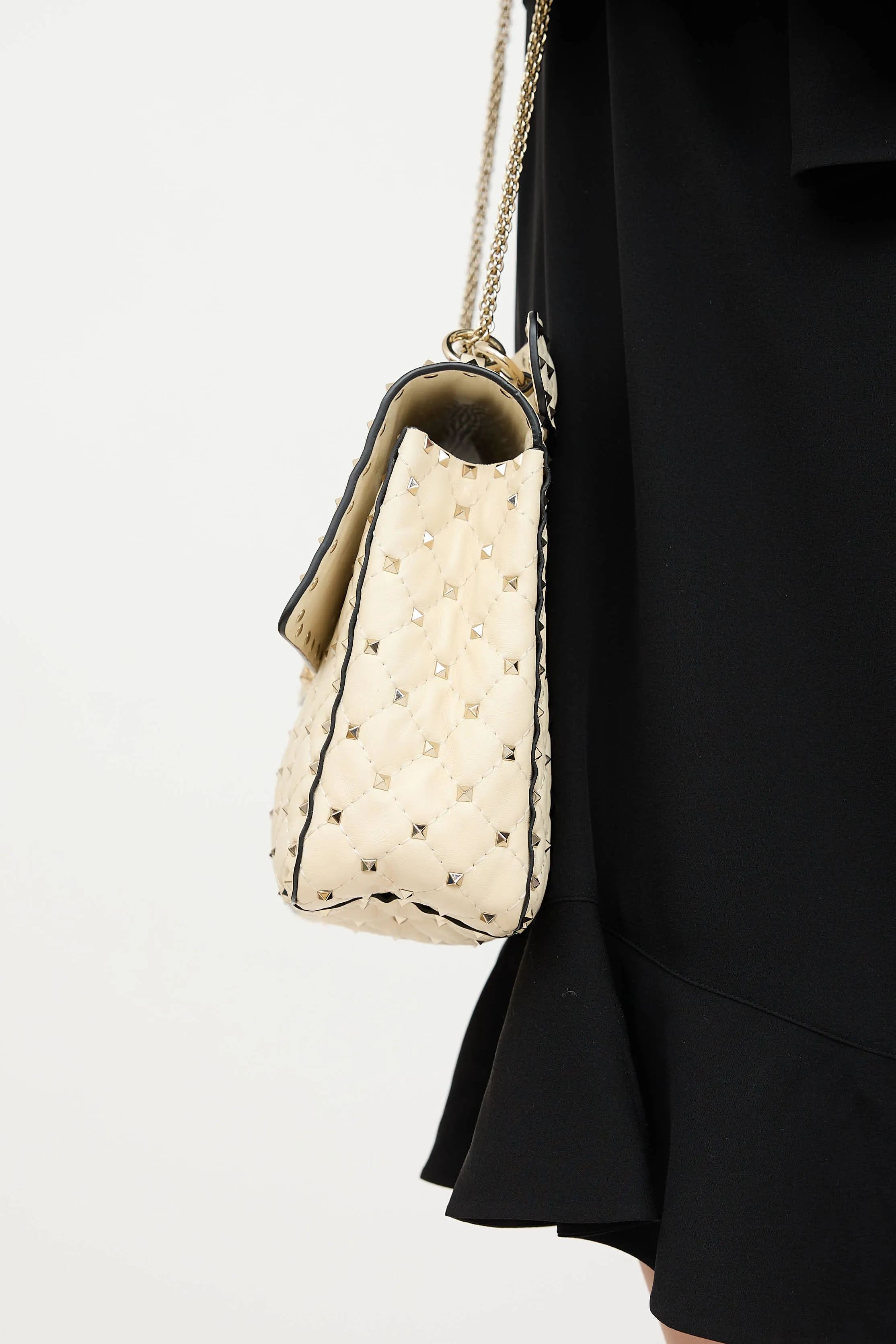 Leather Rockstud Spike Bag sold by VSP Consignment product image thumbnail 5