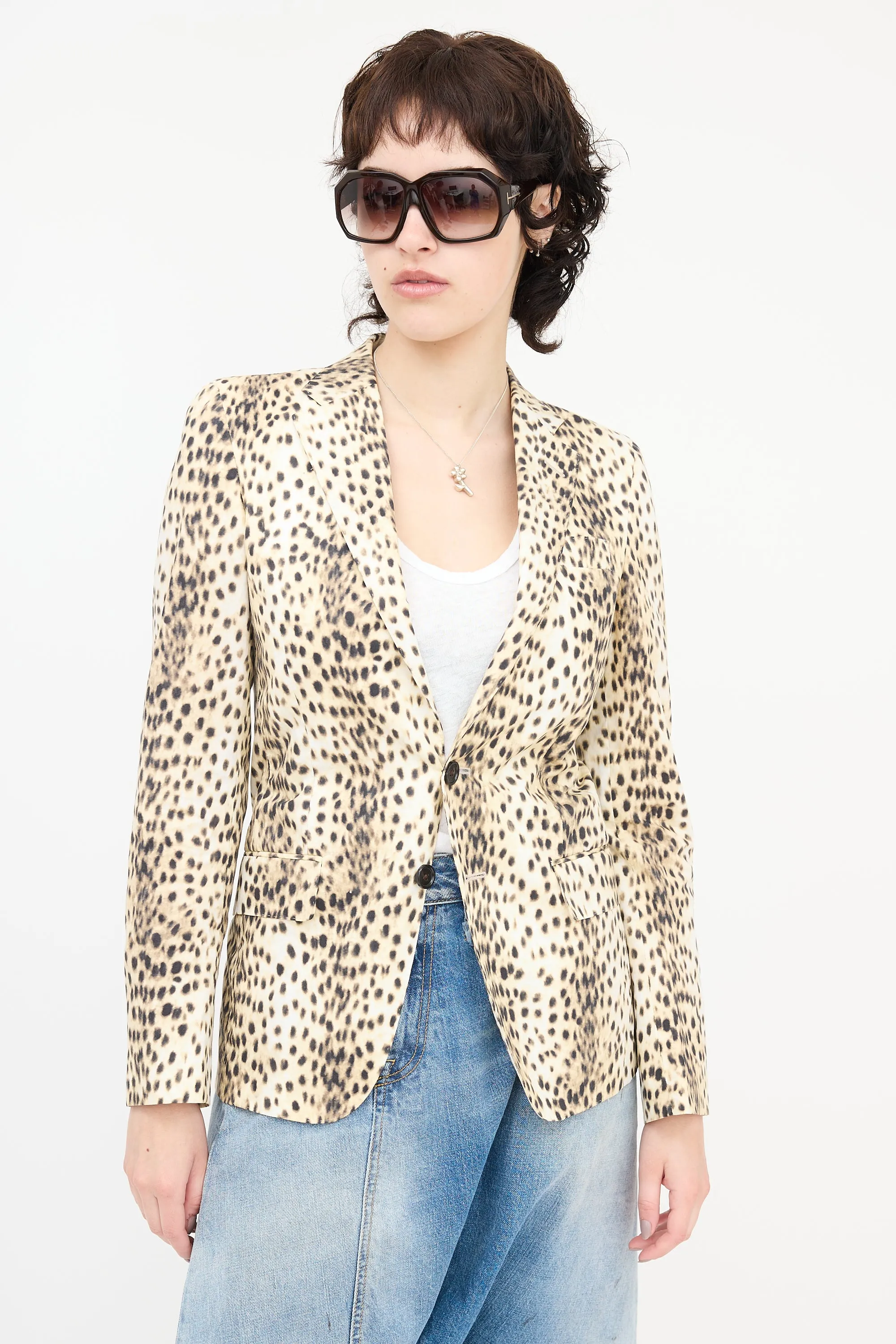 Printed Boyfriend Blazer sold by VSP Consignment