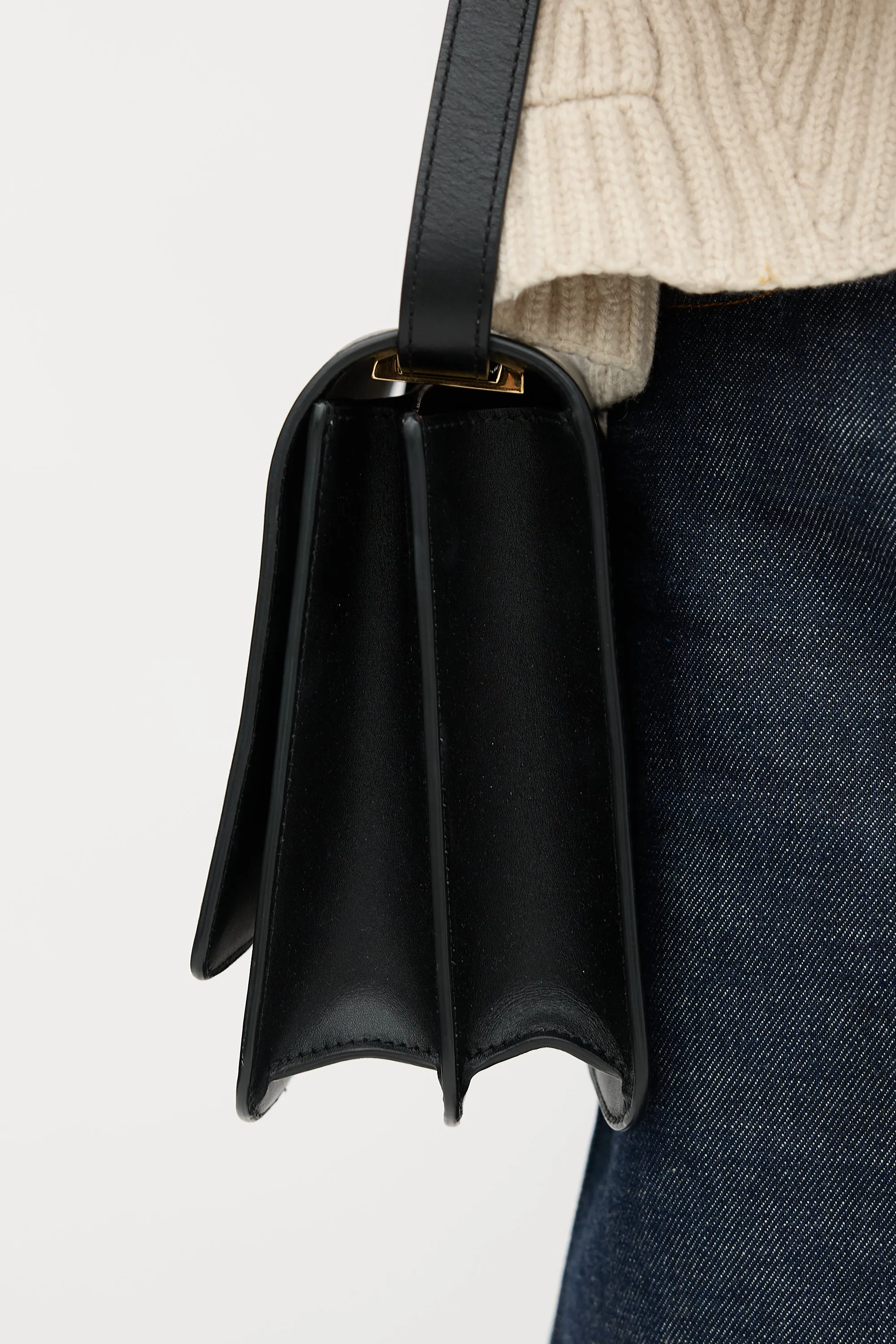 Leather Medium TB Flap Bag sold by VSP Consignment product image thumbnail 5