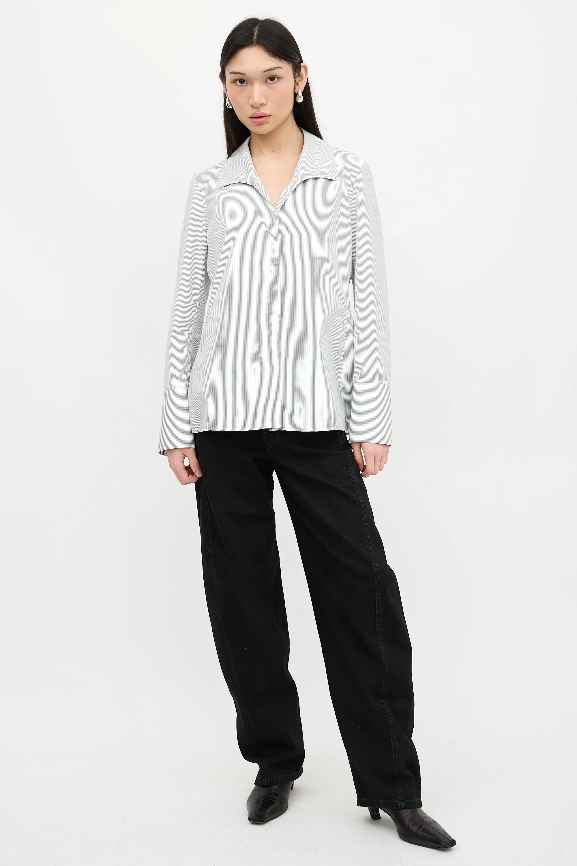 Pinstripe Shirt sold by VSP Consignment product image thumbnail 2