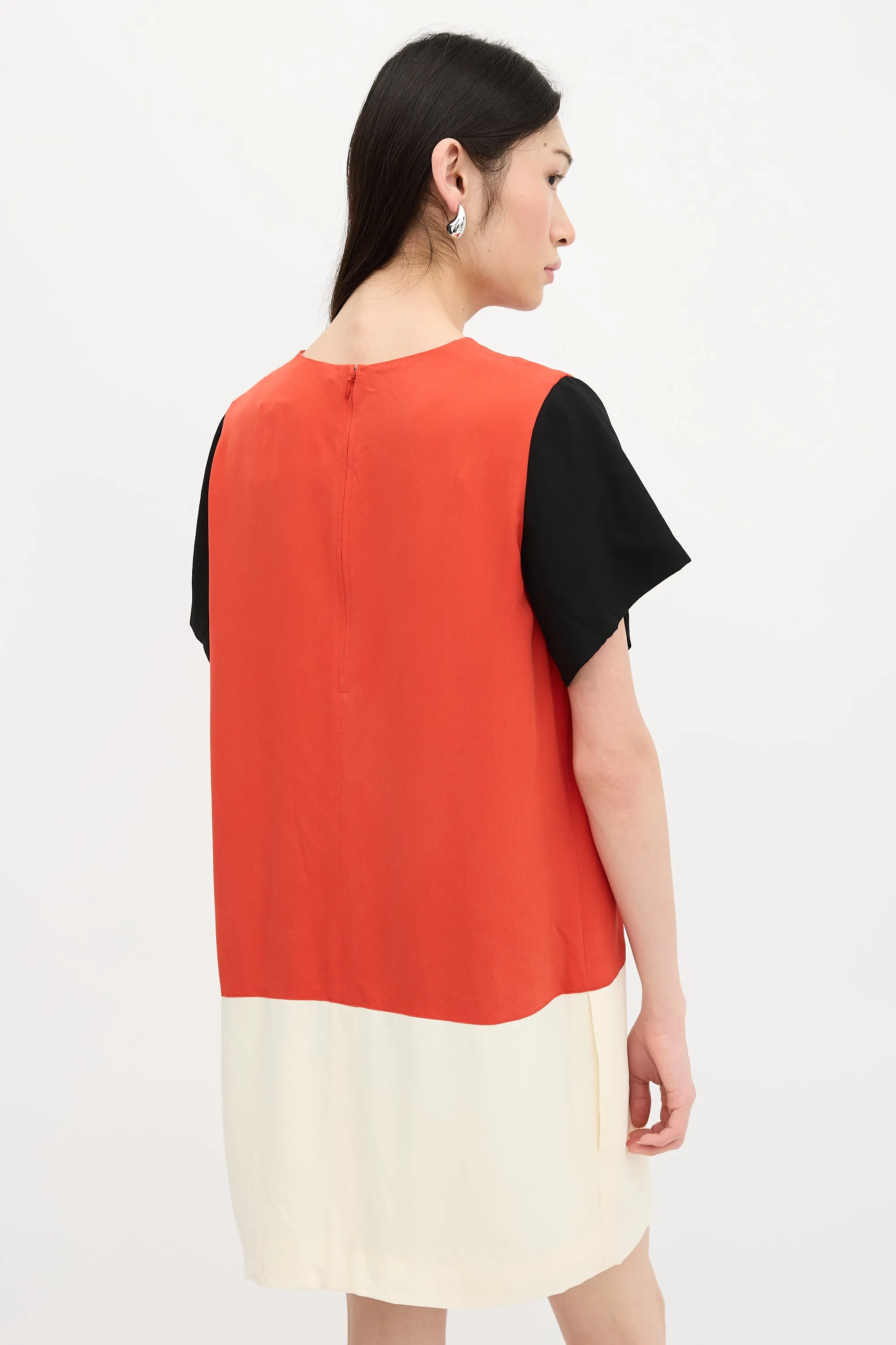 Silk Colour Block Dress sold by VSP Consignment product image thumbnail 4