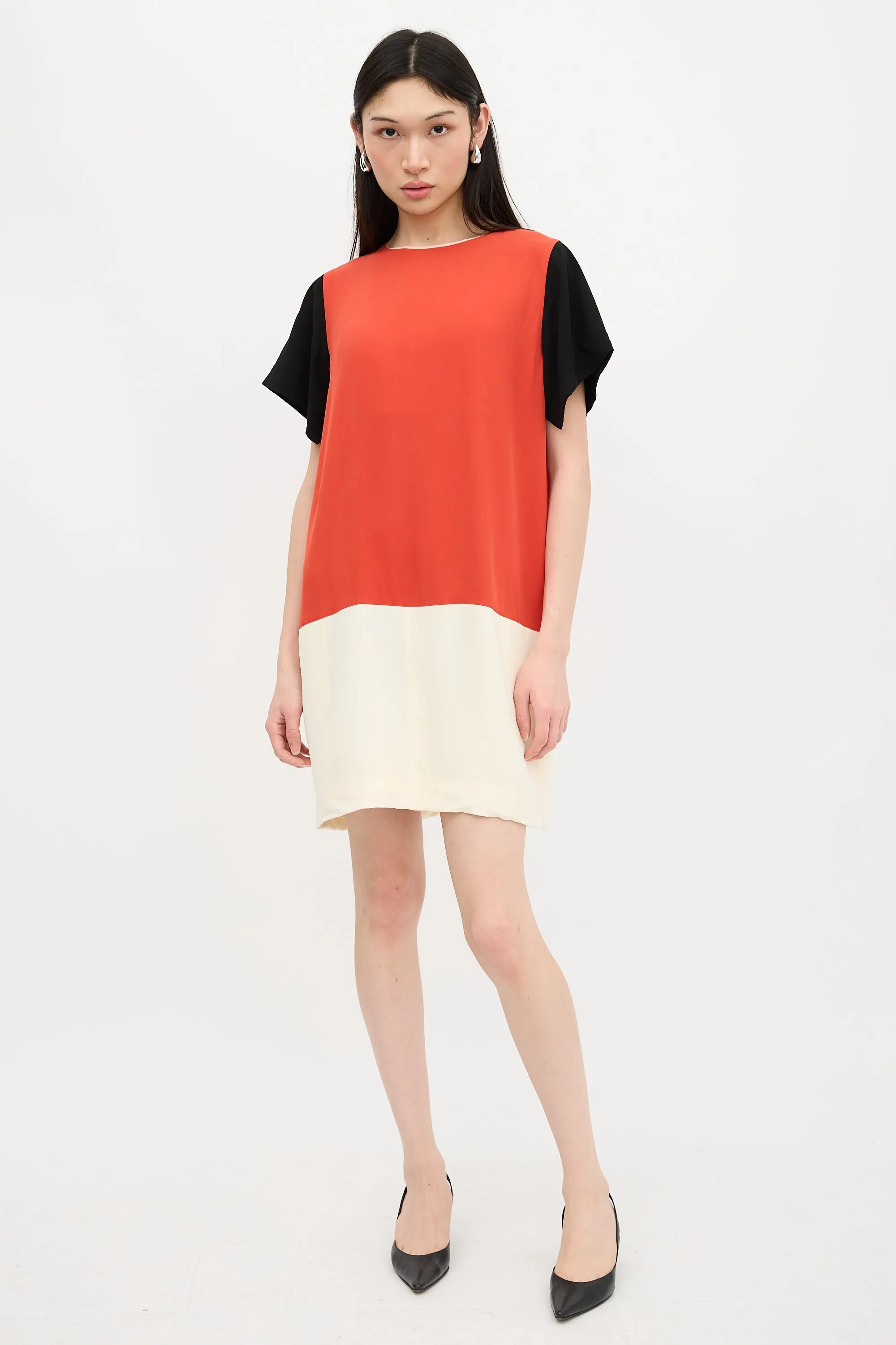 Silk Colour Block Dress sold by VSP Consignment product image thumbnail 2