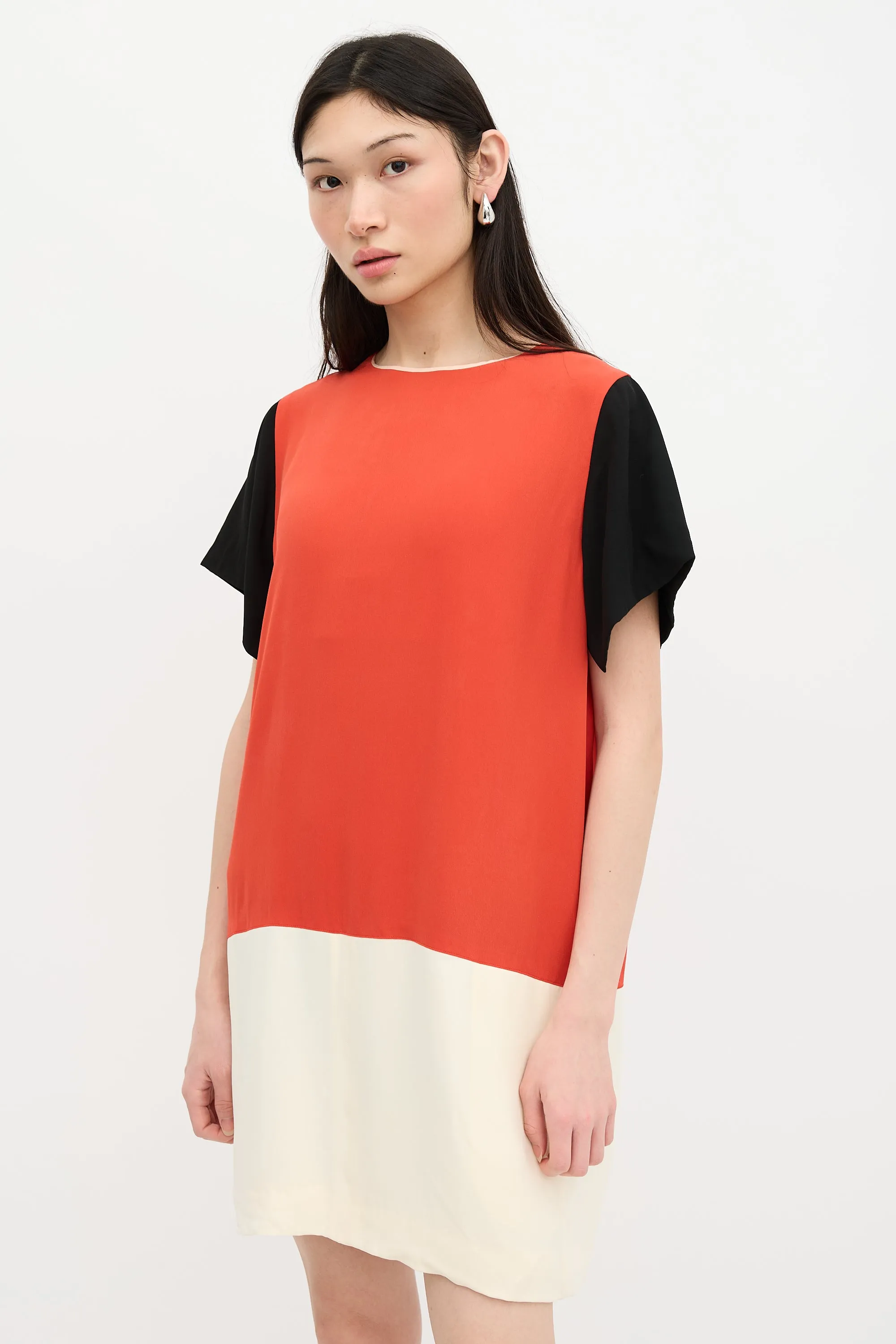 Silk Colour Block Dress sold by VSP Consignment product image thumbnail 3