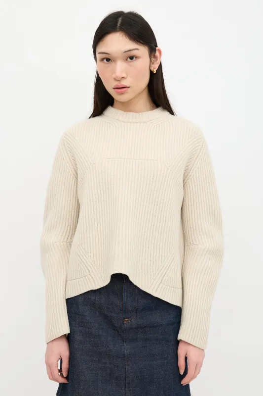 Panelled Ribbed Knit Sweater sold by VSP Consignment