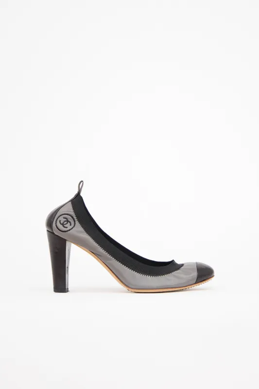 Leather CC Pump made by Chanel