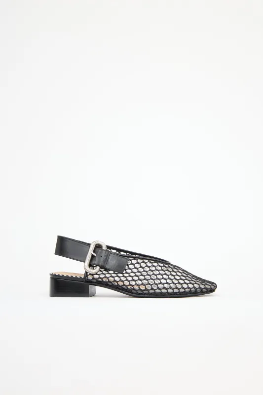 Mesh & PVC Ballerina Loafer sold by VSP Consignment