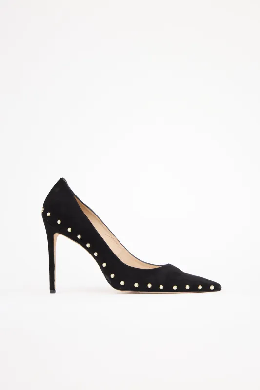 Suede Pearl 100 Pump sold by VSP Consignment