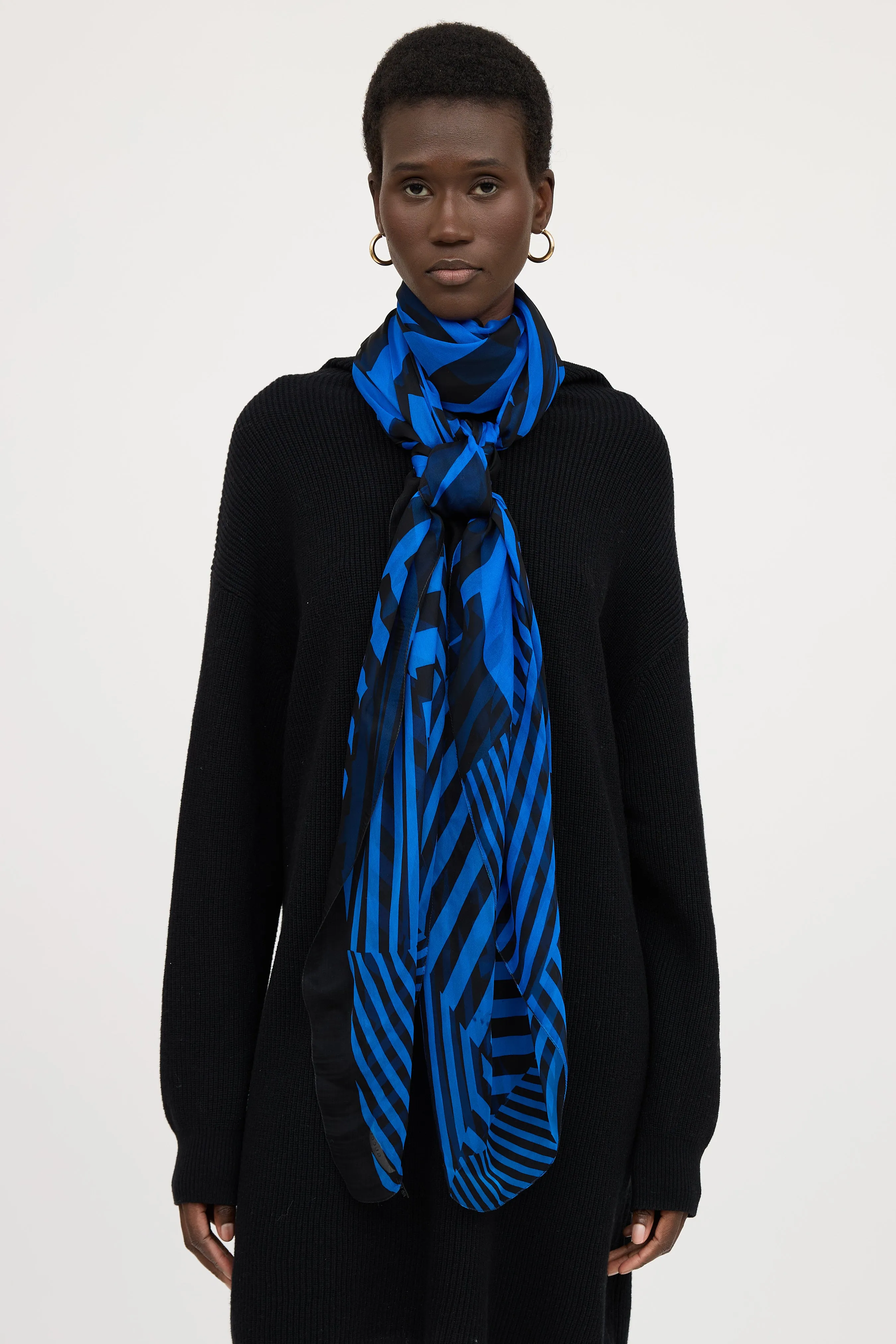 Silk Striped Scarf sold by VSP Consignment
