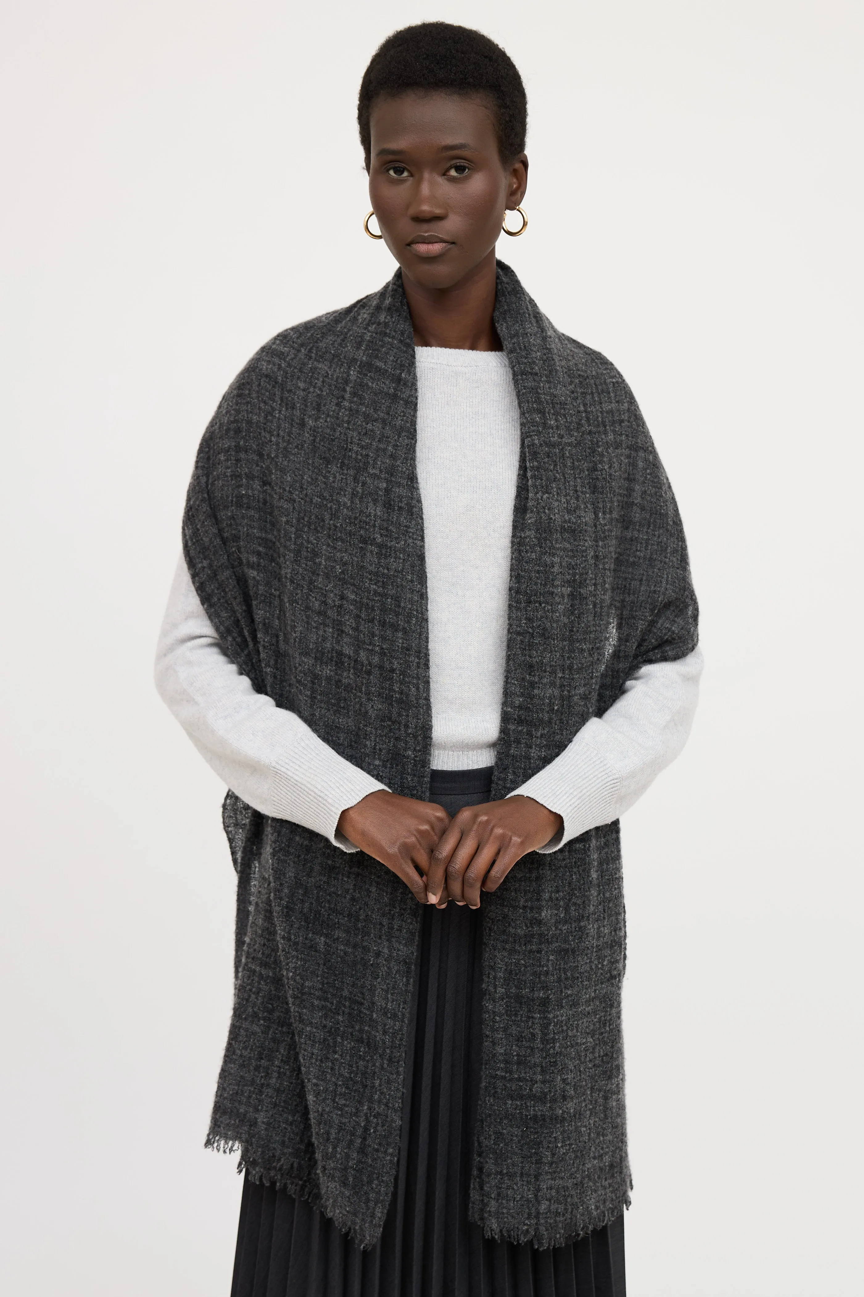 Cashmere Fringe Scarf sold by VSP Consignment product image thumbnail 2