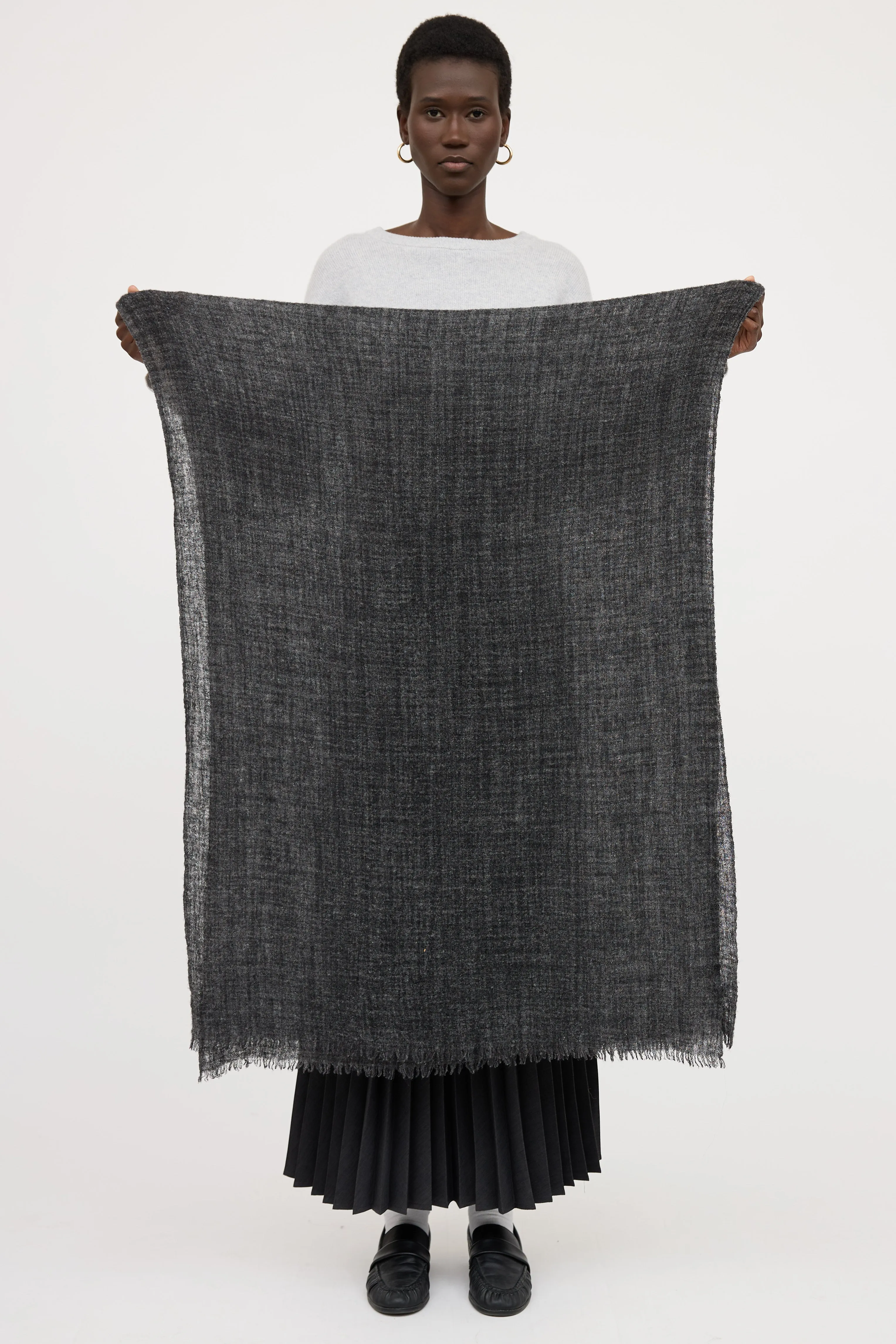 Cashmere Fringe Scarf sold by VSP Consignment