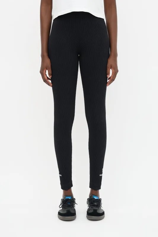 Rib Knit Logo Legging sold by VSP Consignment