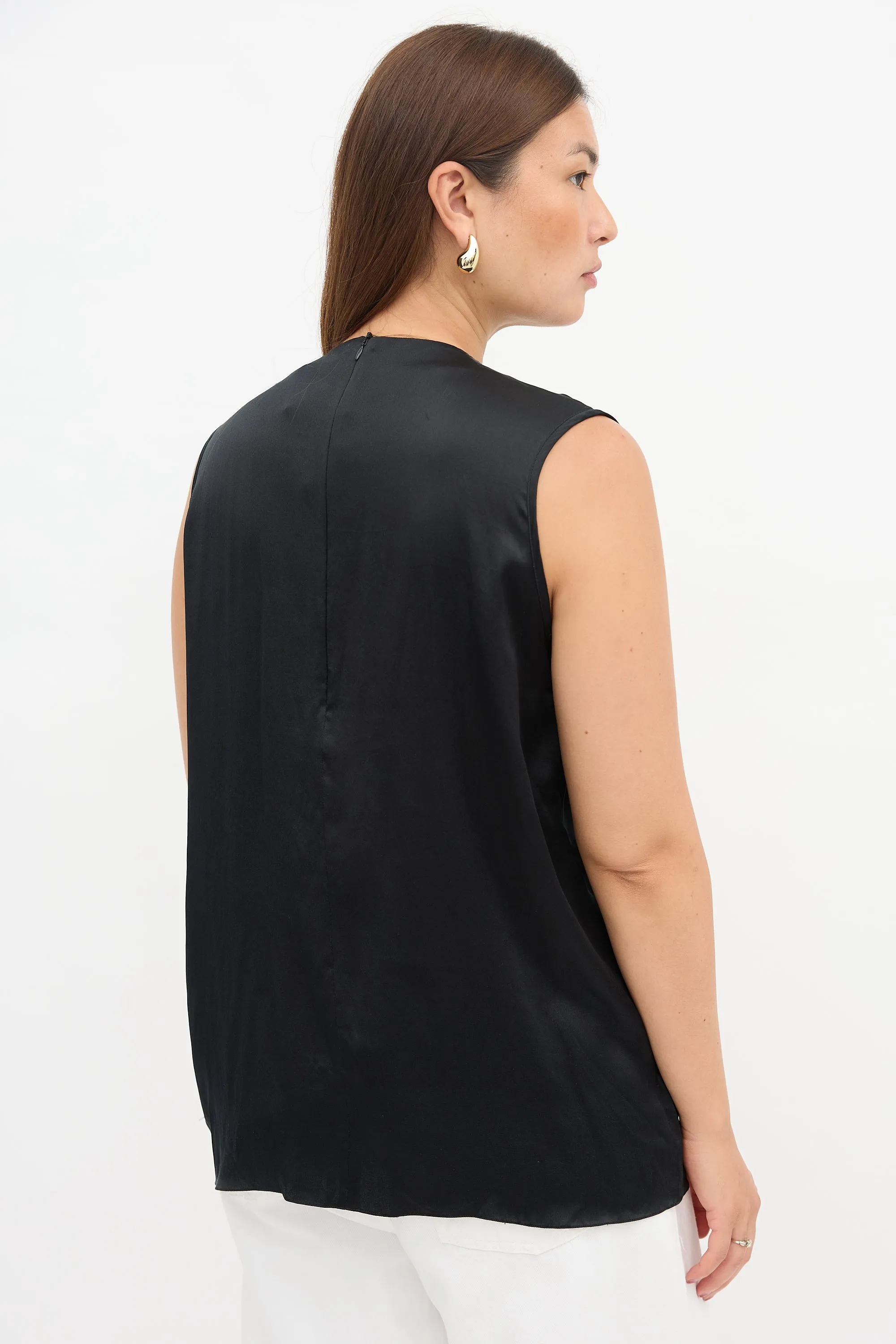 Silk Embellished Tank Top sold by VSP Consignment product image thumbnail 4