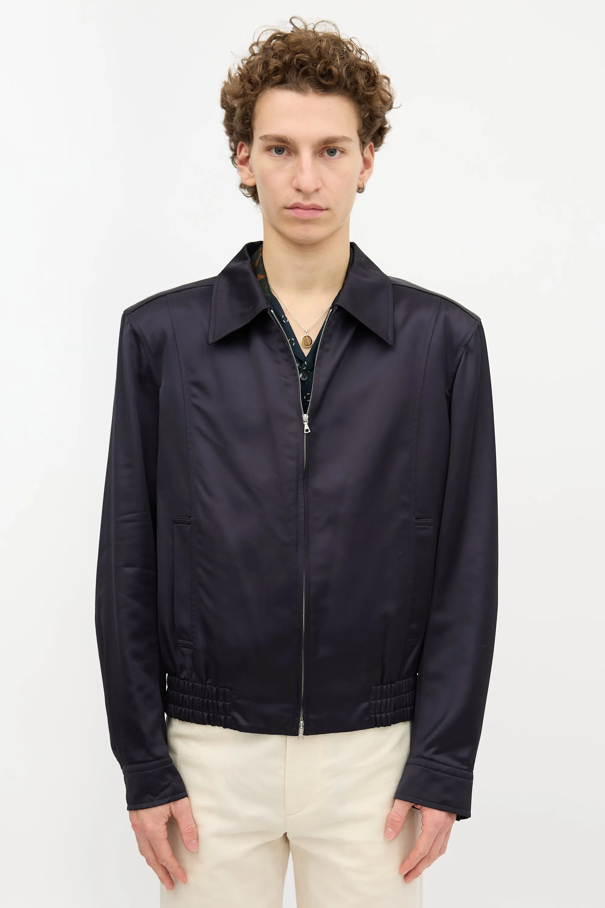 Satin Bomber Jacket sold by VSP Consignment product image thumbnail 5