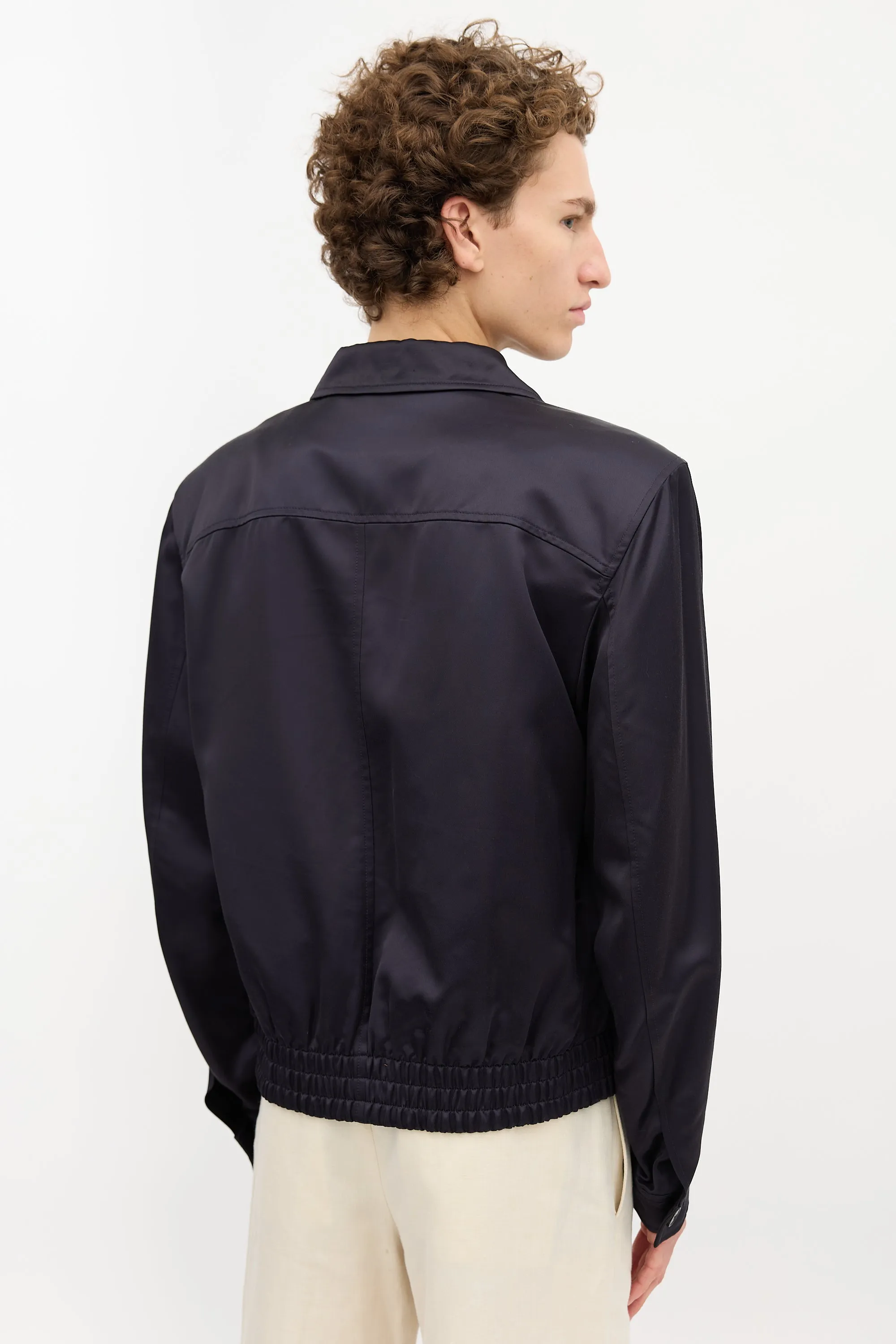 Satin Bomber Jacket sold by VSP Consignment product image thumbnail 4