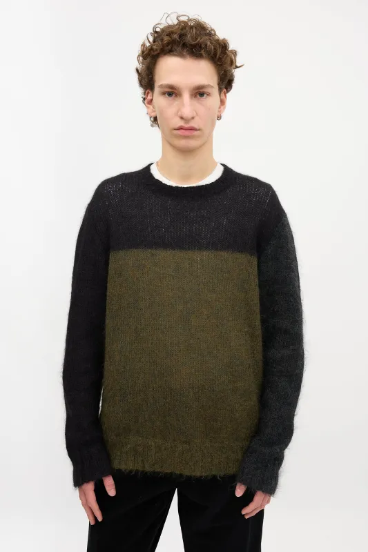 Mohair Colour Block Sweater made by Marni