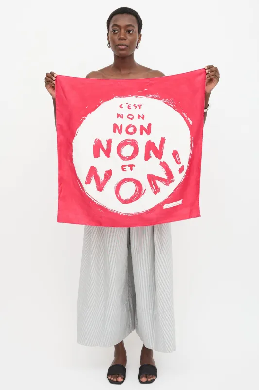 Silk C'est Non Scarf sold by VSP Consignment