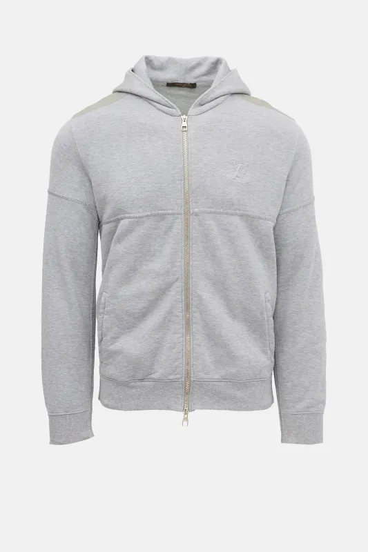 Stitched Logo Zip Hoodie made by Louis Vuitton