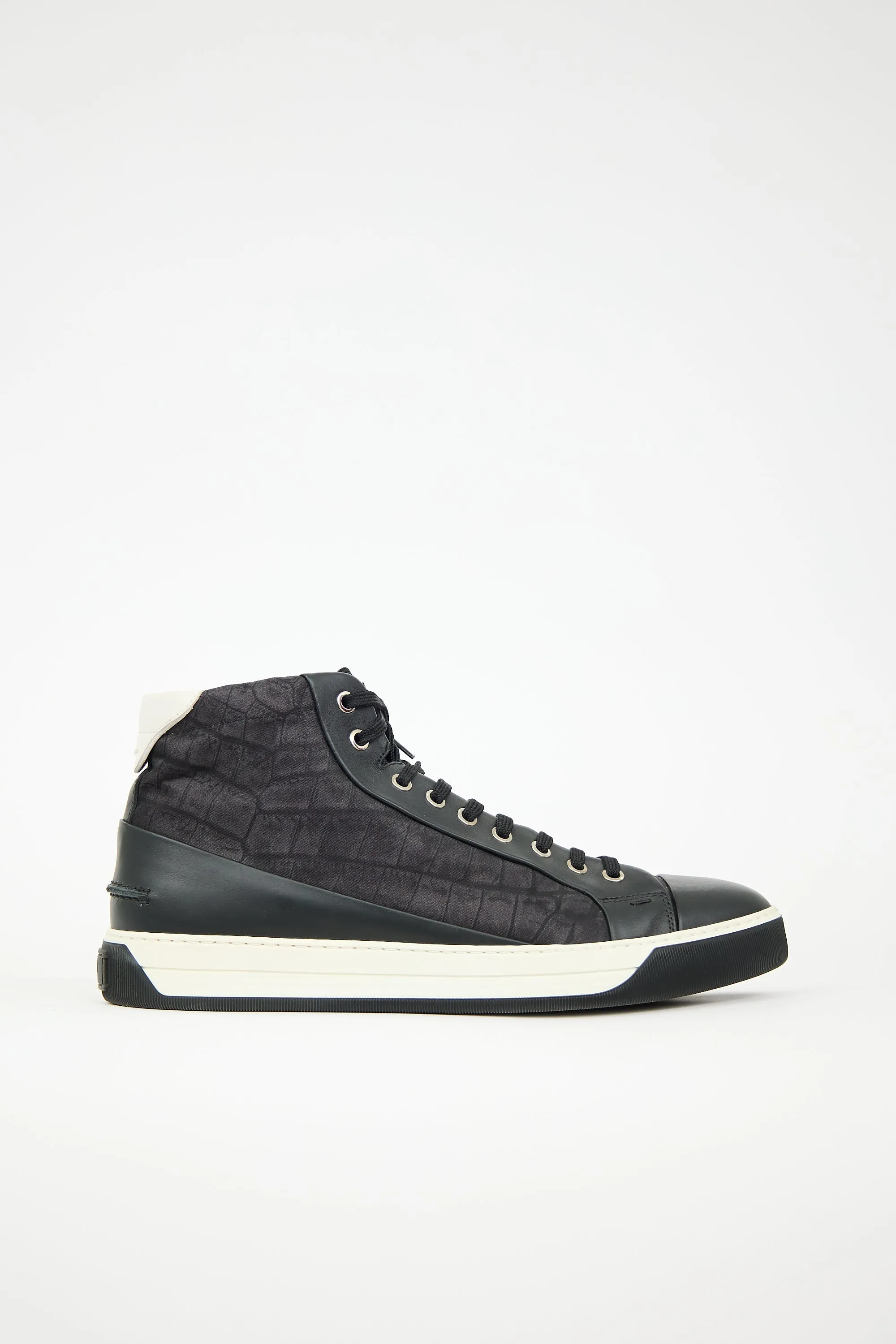 Printed Nylon & Leather Sneaker sold by VSP Consignment