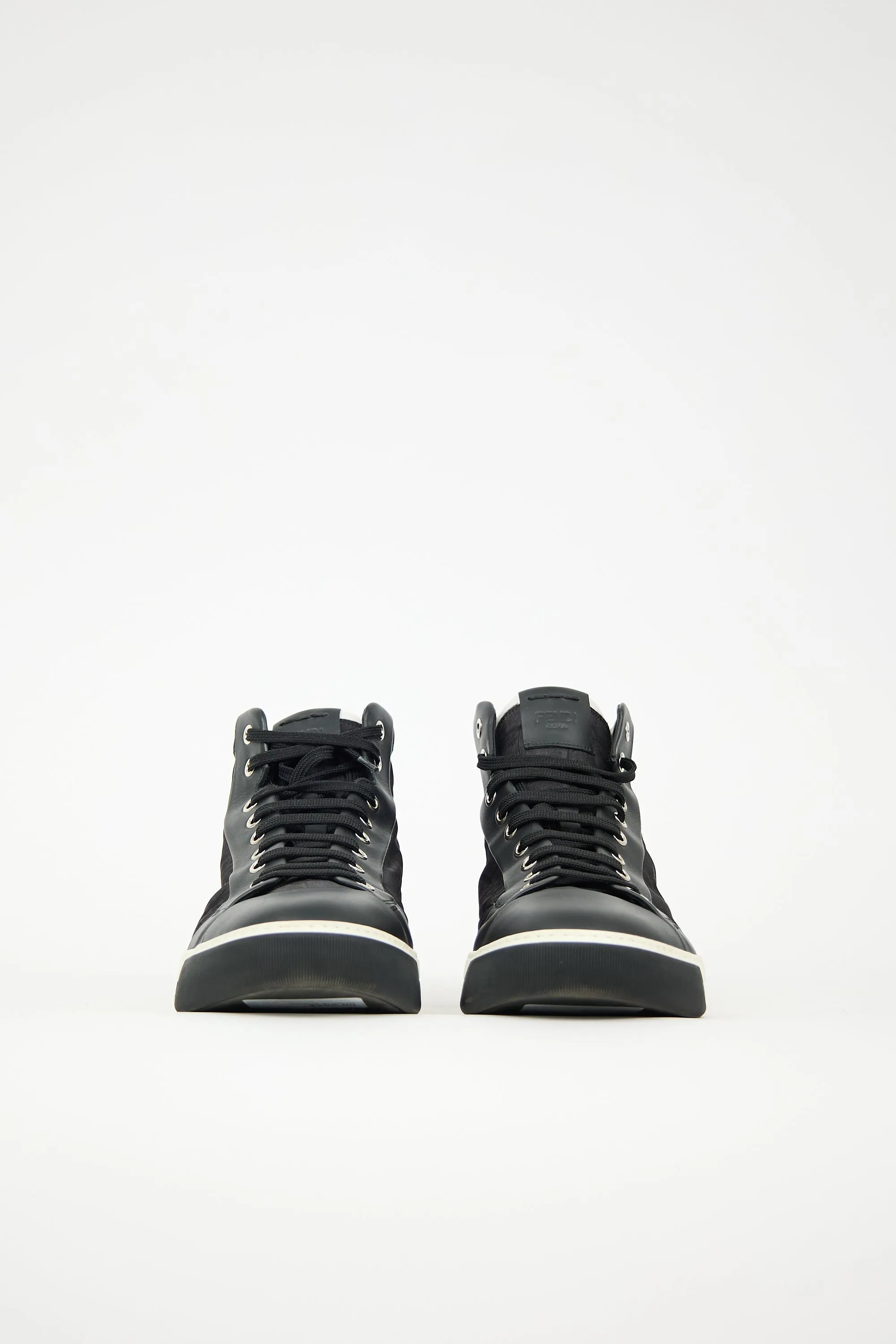 Printed Nylon & Leather Sneaker sold by VSP Consignment product image thumbnail 3