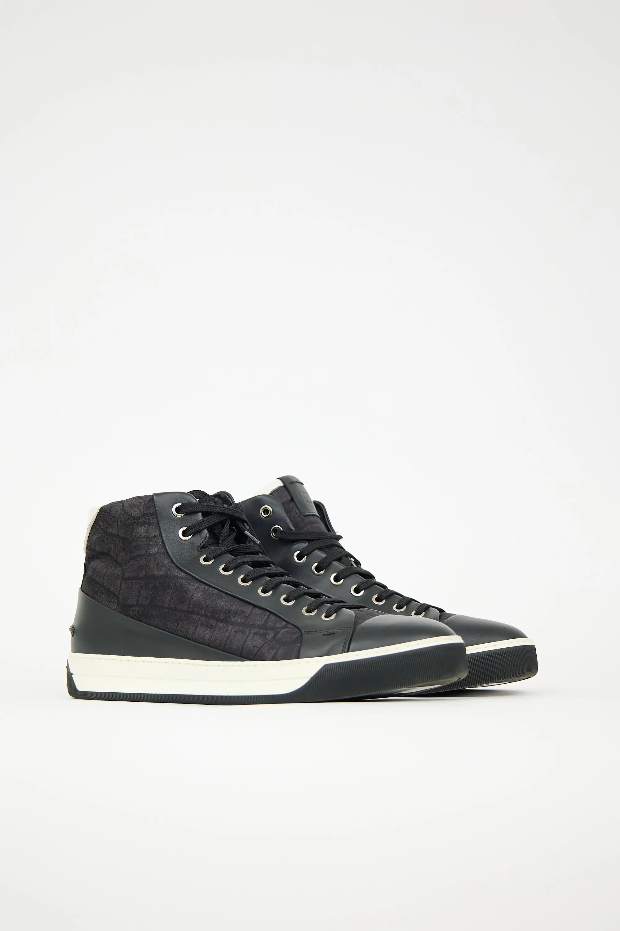 Printed Nylon & Leather Sneaker sold by VSP Consignment product image thumbnail 2