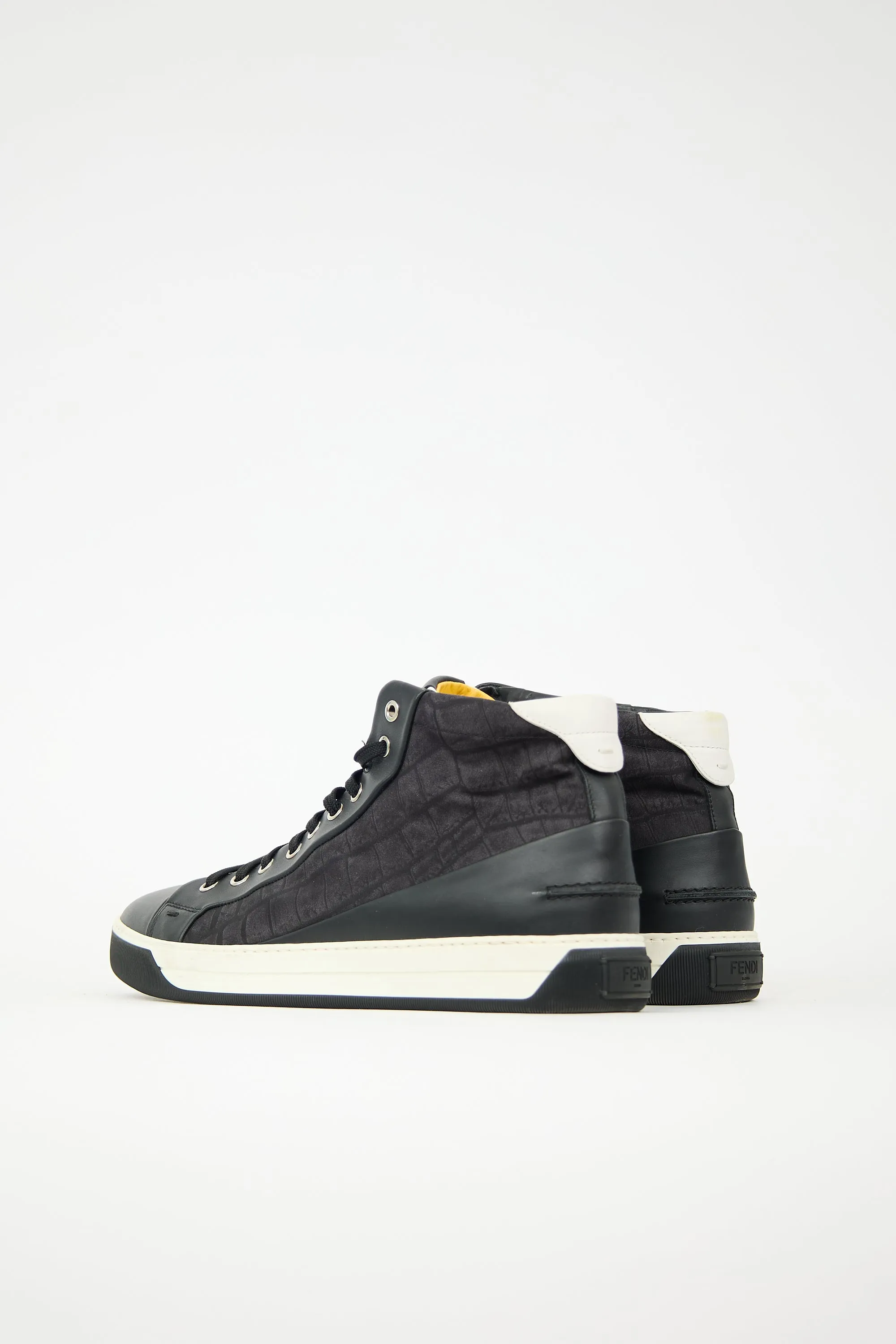 Printed Nylon & Leather Sneaker sold by VSP Consignment product image thumbnail 4