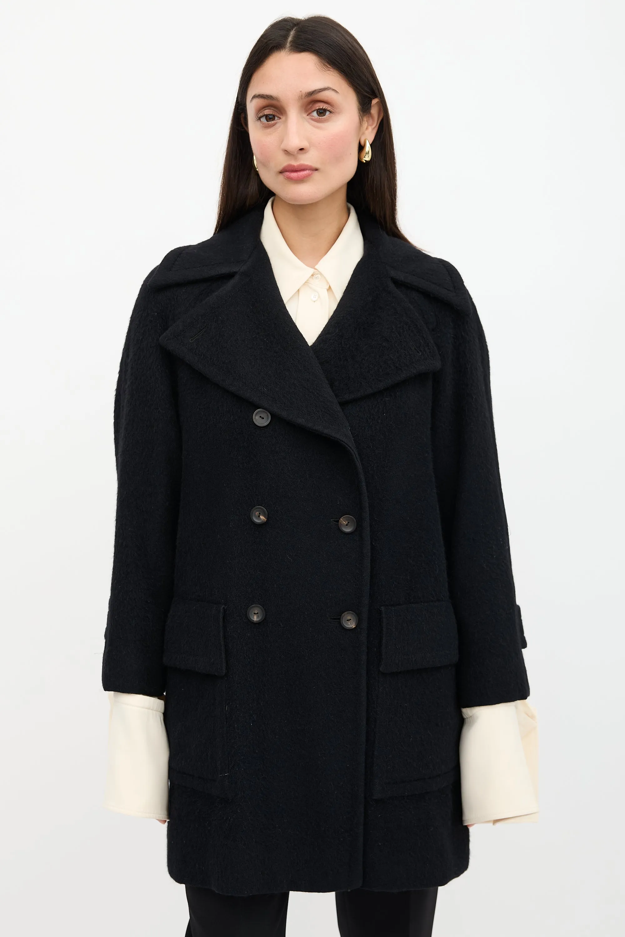 FW 1996 Wool Double Breasted Coat sold by VSP Consignment product image thumbnail 2