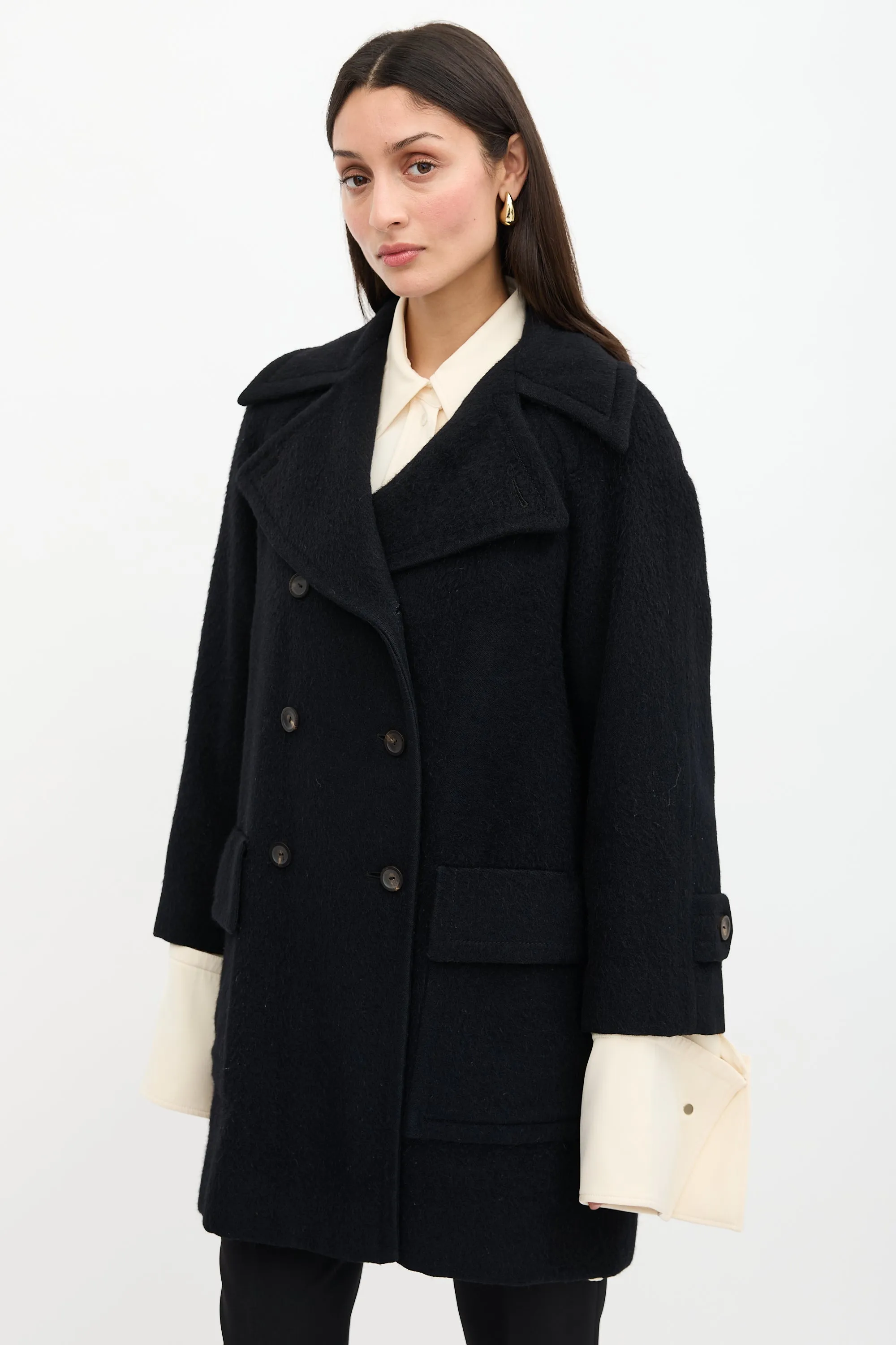 FW 1996 Wool Double Breasted Coat sold by VSP Consignment product image thumbnail 3