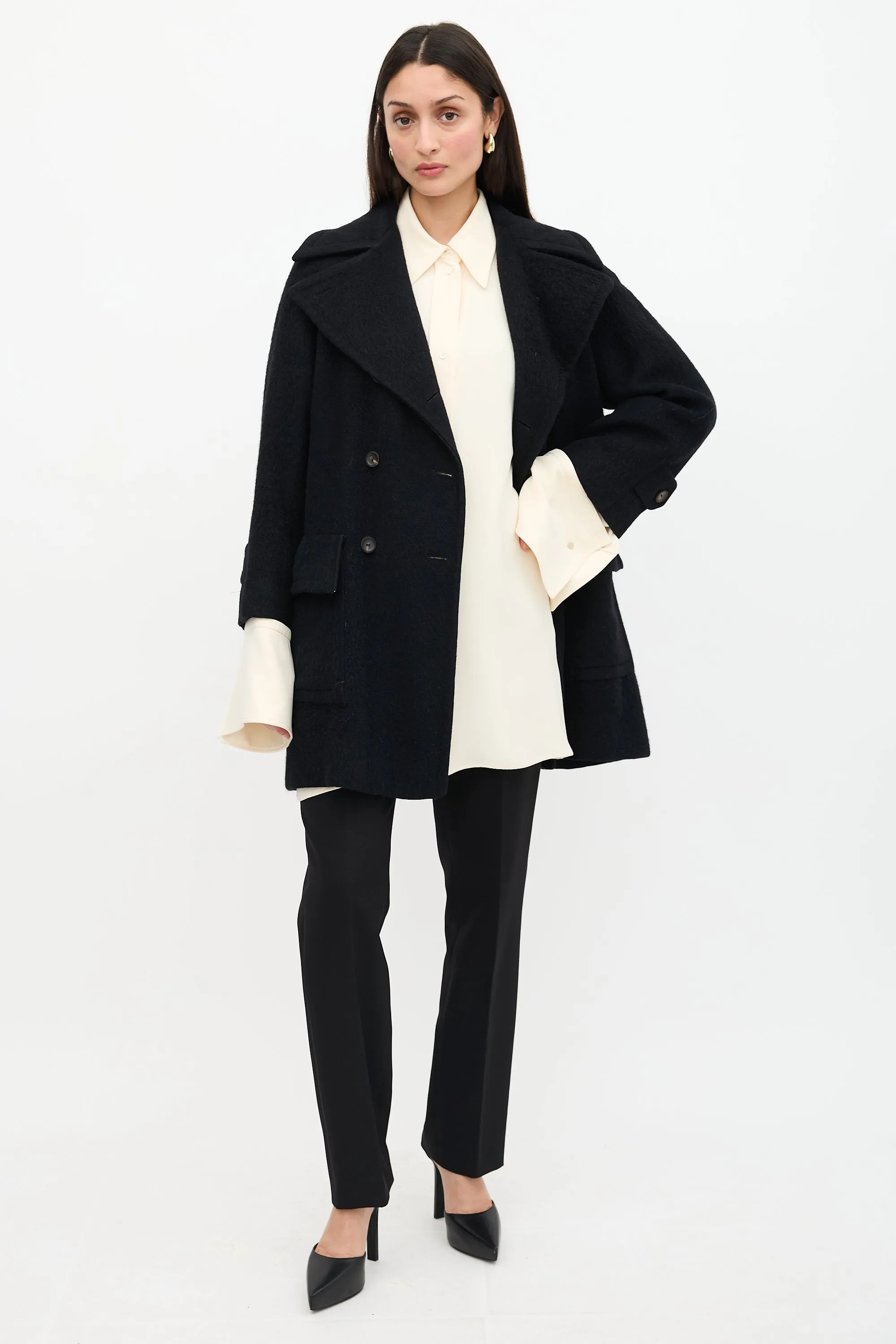 FW 1996 Wool Double Breasted Coat sold by VSP Consignment product image thumbnail 5