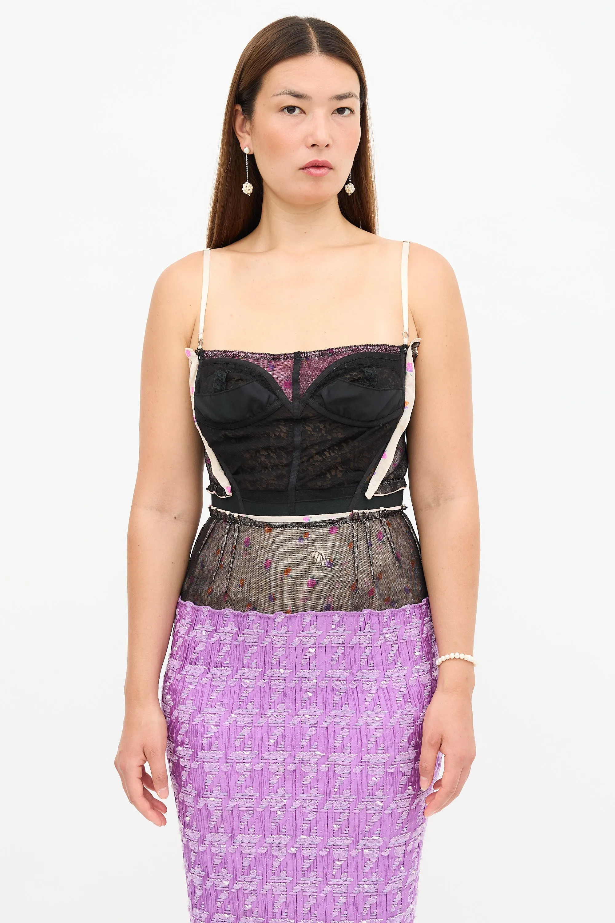 Mixed Bustier Dress sold by VSP Consignment product image thumbnail 2