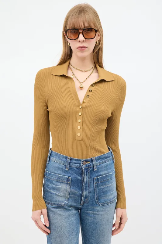 Ribbed Polo Top sold by VSP Consignment