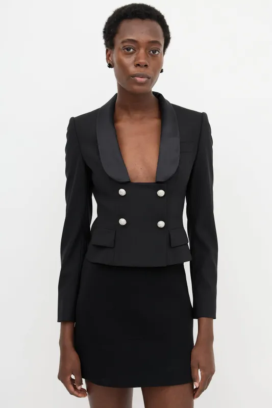 Double Breasted Tuxedo Blazer sold by VSP Consignment