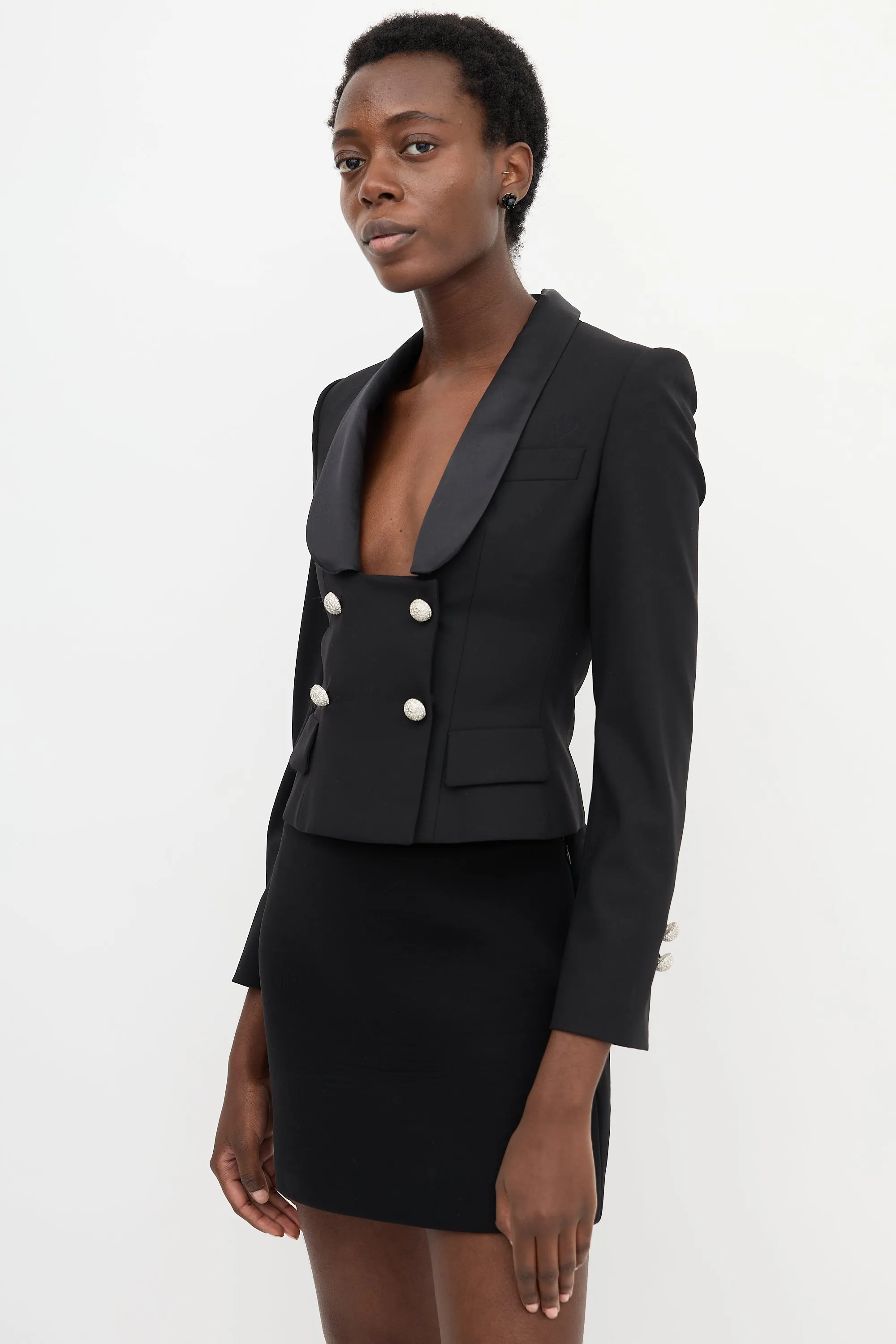 Double Breasted Tuxedo Blazer sold by VSP Consignment product image thumbnail 3