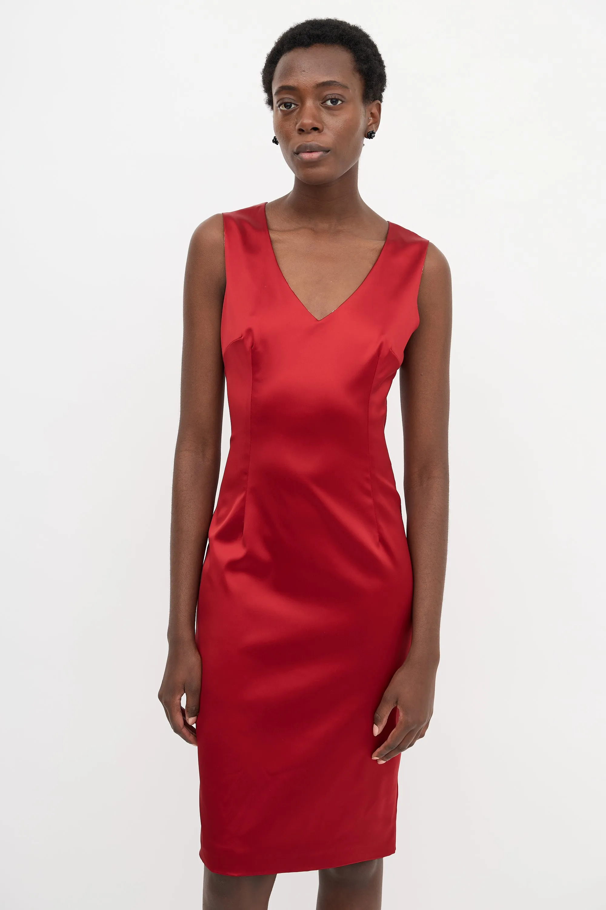Satin Sheath Dress sold by VSP Consignment