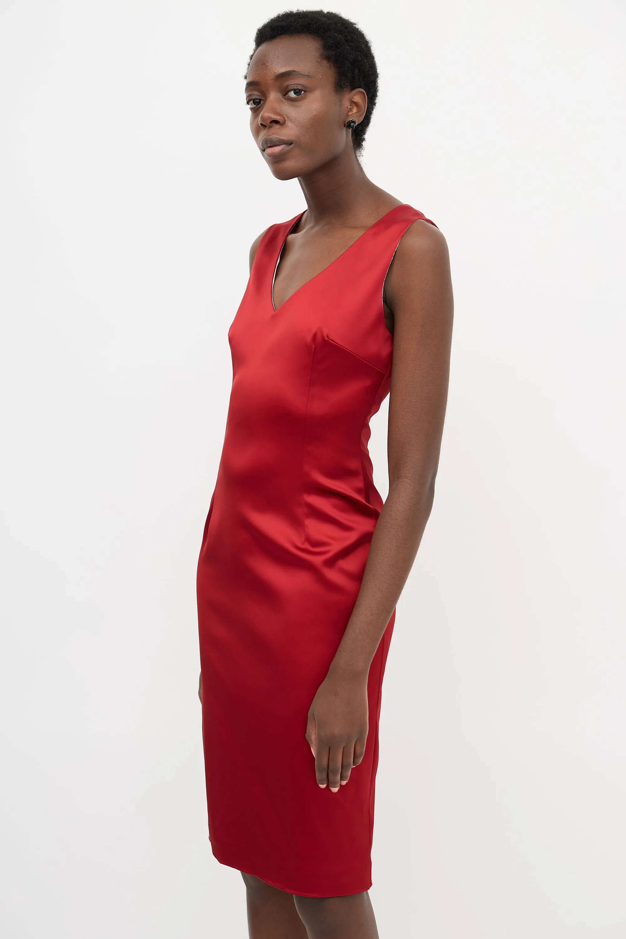 Satin Sheath Dress sold by VSP Consignment product image thumbnail 3
